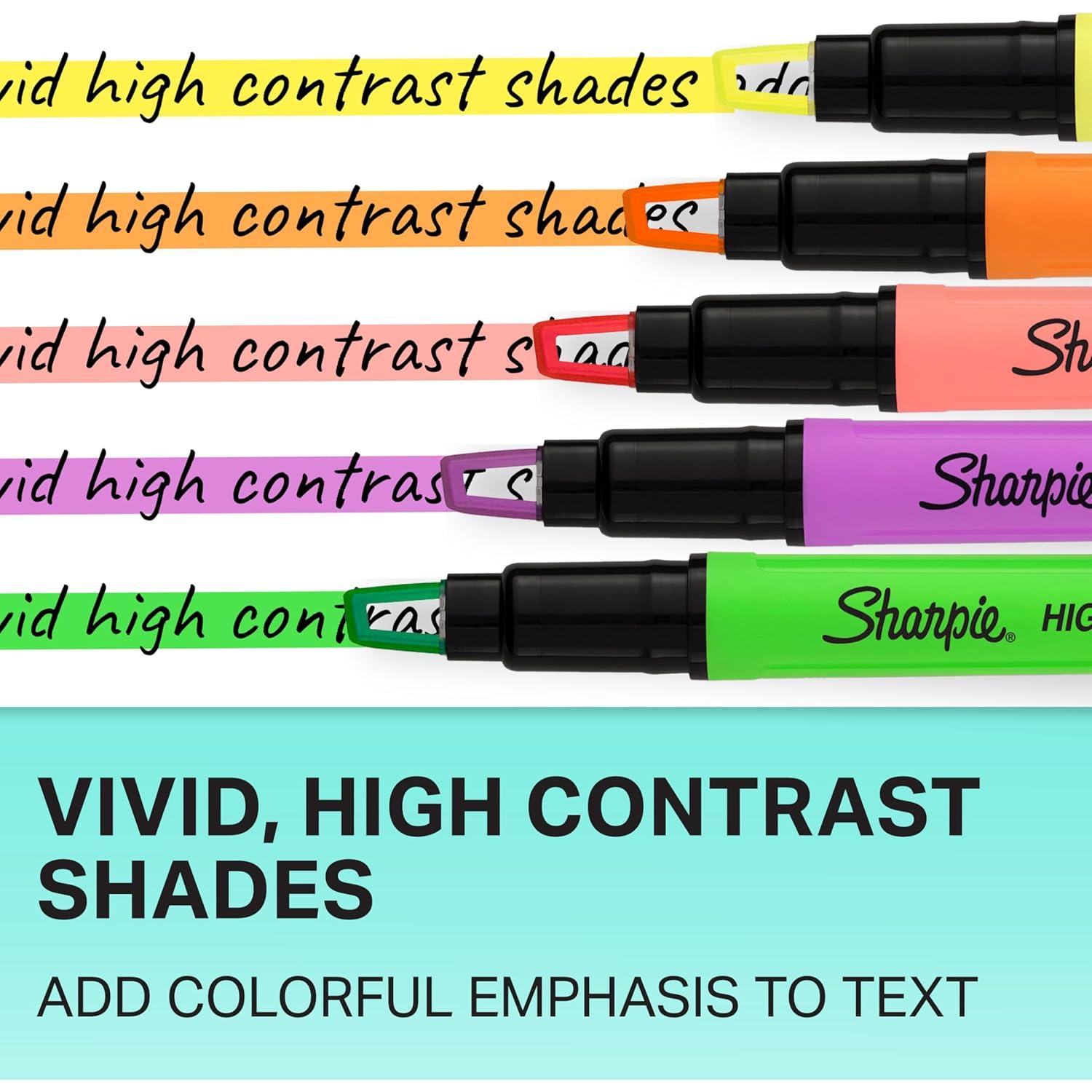 Resaltador Sharpie Clear View Punta Cincel Surtido Paquete 12