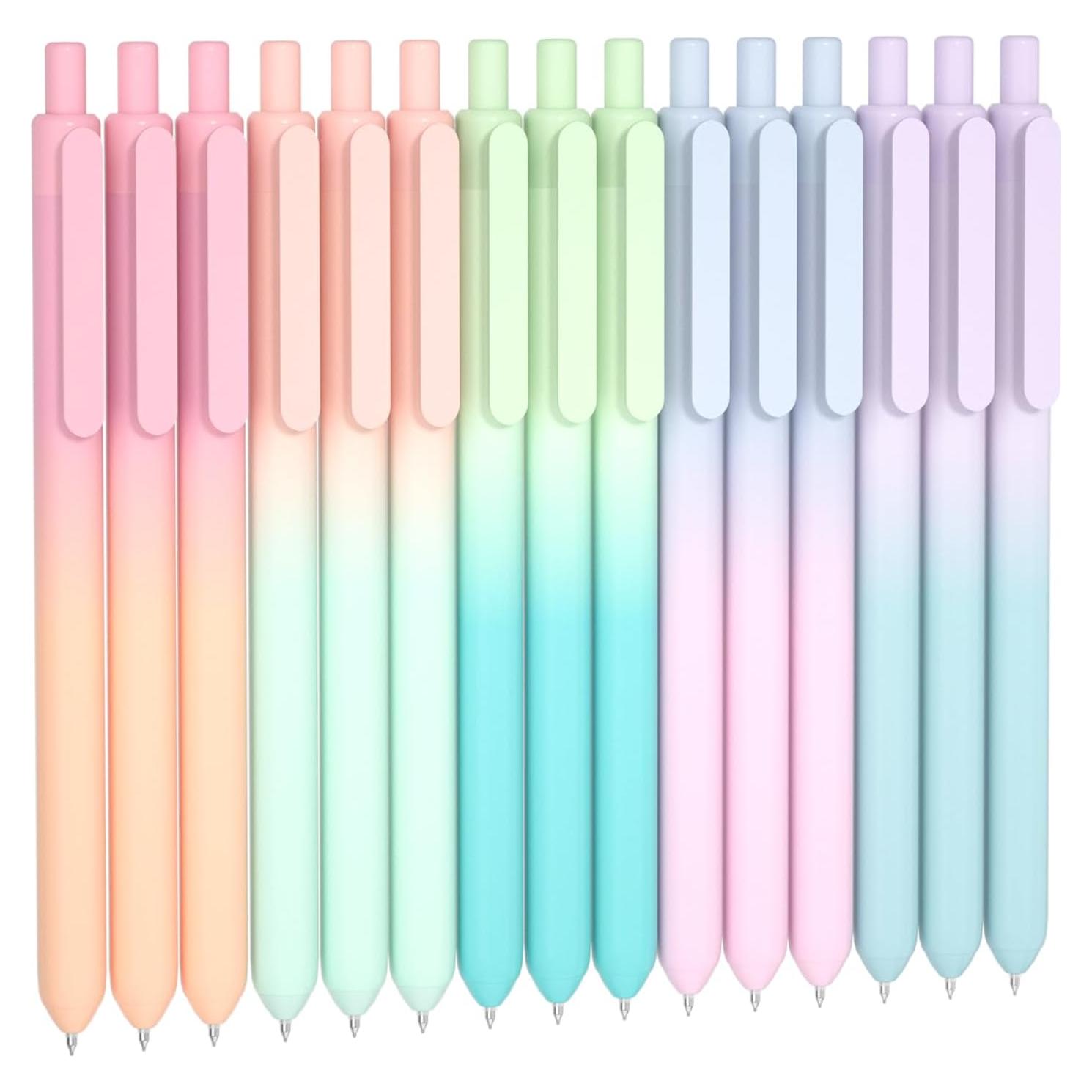 Bolígrafos de Gel Retráctiles Shuttle Art 15 Piezas Tinta Negra 0.5mm