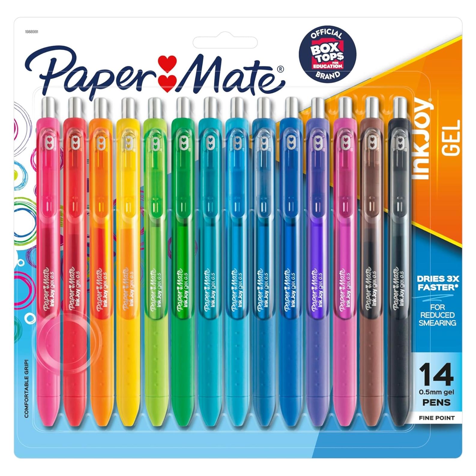 Bolígrafos de Gel Paper Mate InkJoy 14 Colores Punta Fina 0.5mm