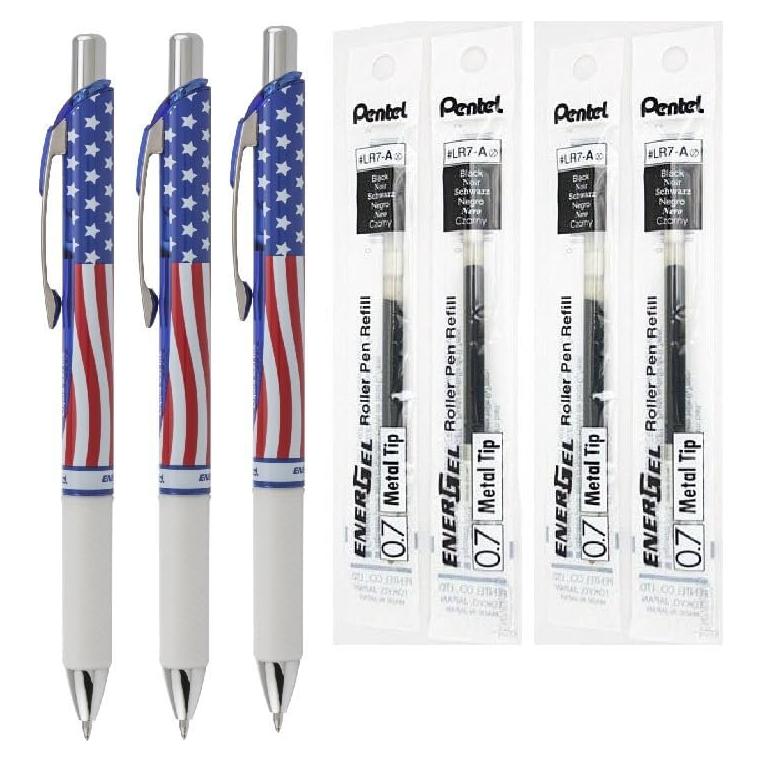 Conjunto de bolígrafos de gel Pentel EnerGel Deluxe RTX 0.7mm