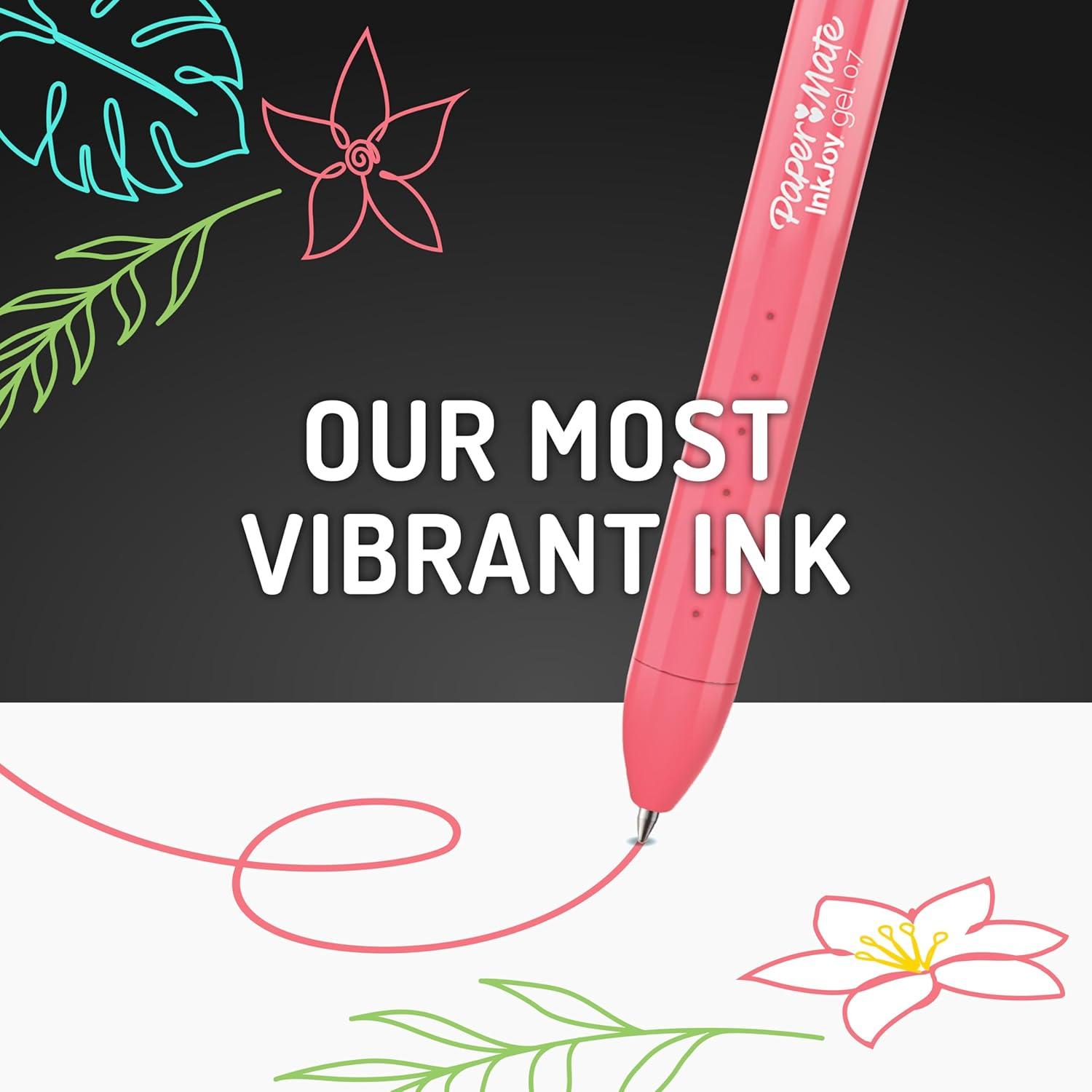 Bolígrafos de Gel Paper Mate InkJoy 6 Colores Punta Media 0.7mm