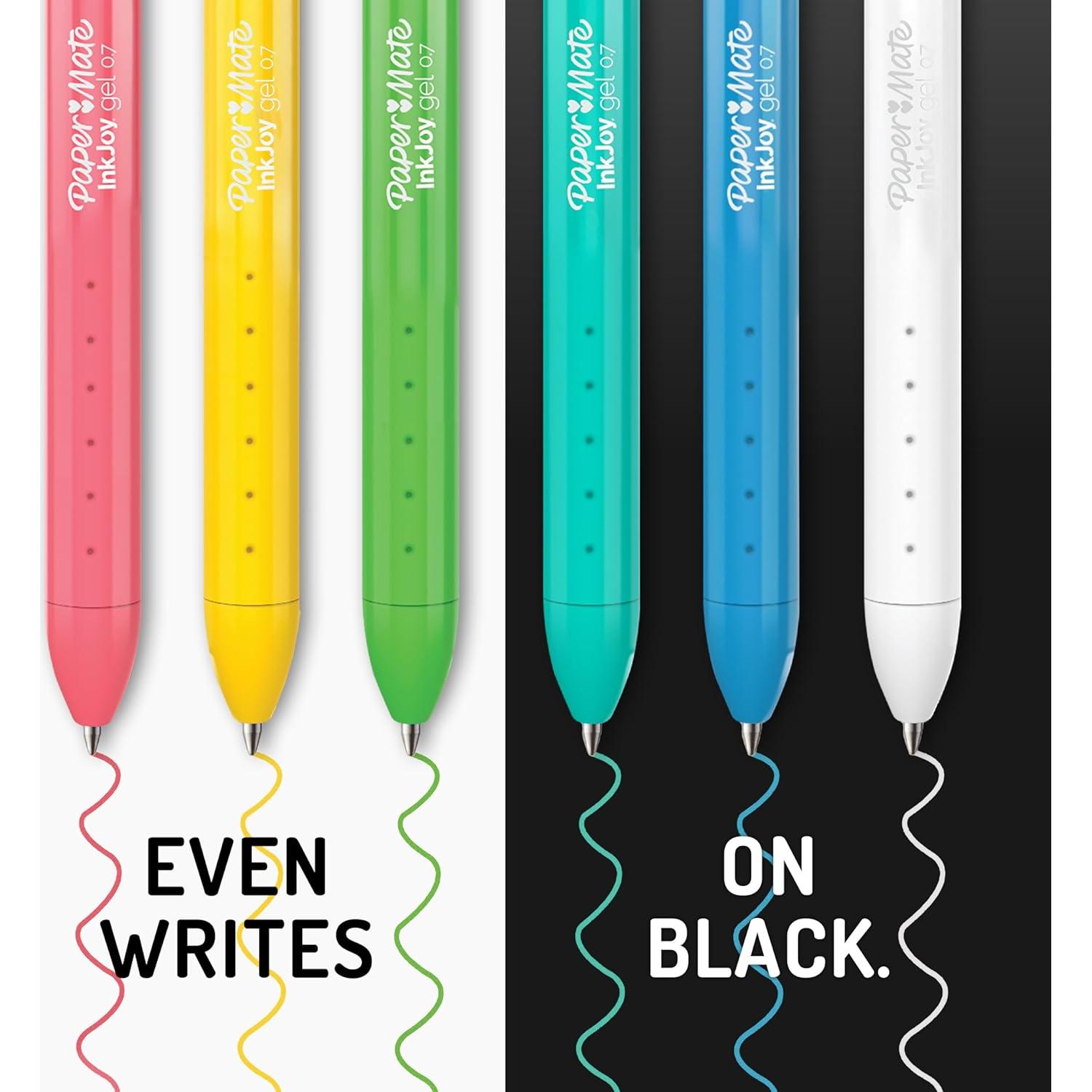 Bolígrafos de Gel Paper Mate InkJoy 6 Colores Punta Media 0.7mm