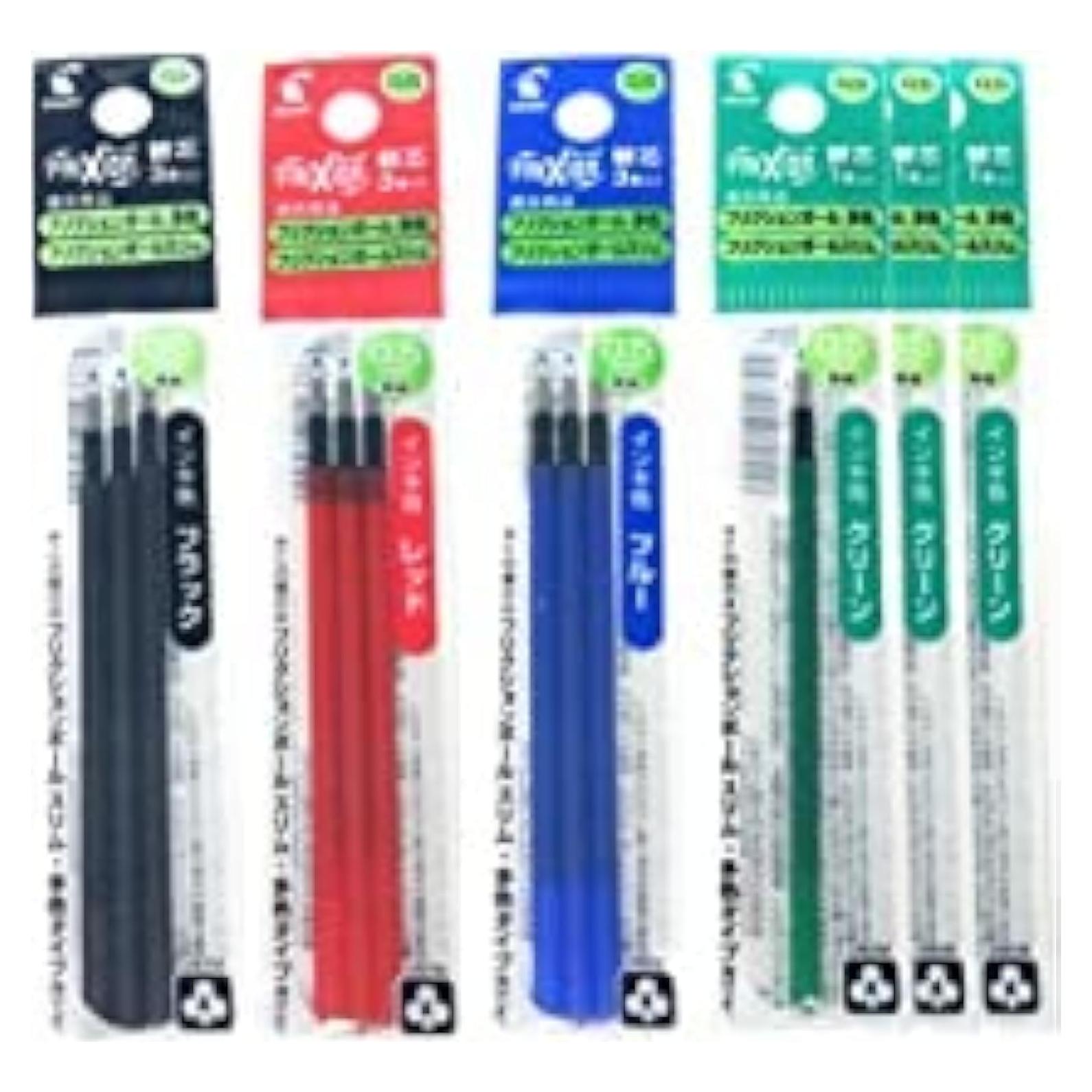 Recargas de Tinta de Gel Pilot FriXion Ball 4, 0.5mm, 12 Pzs