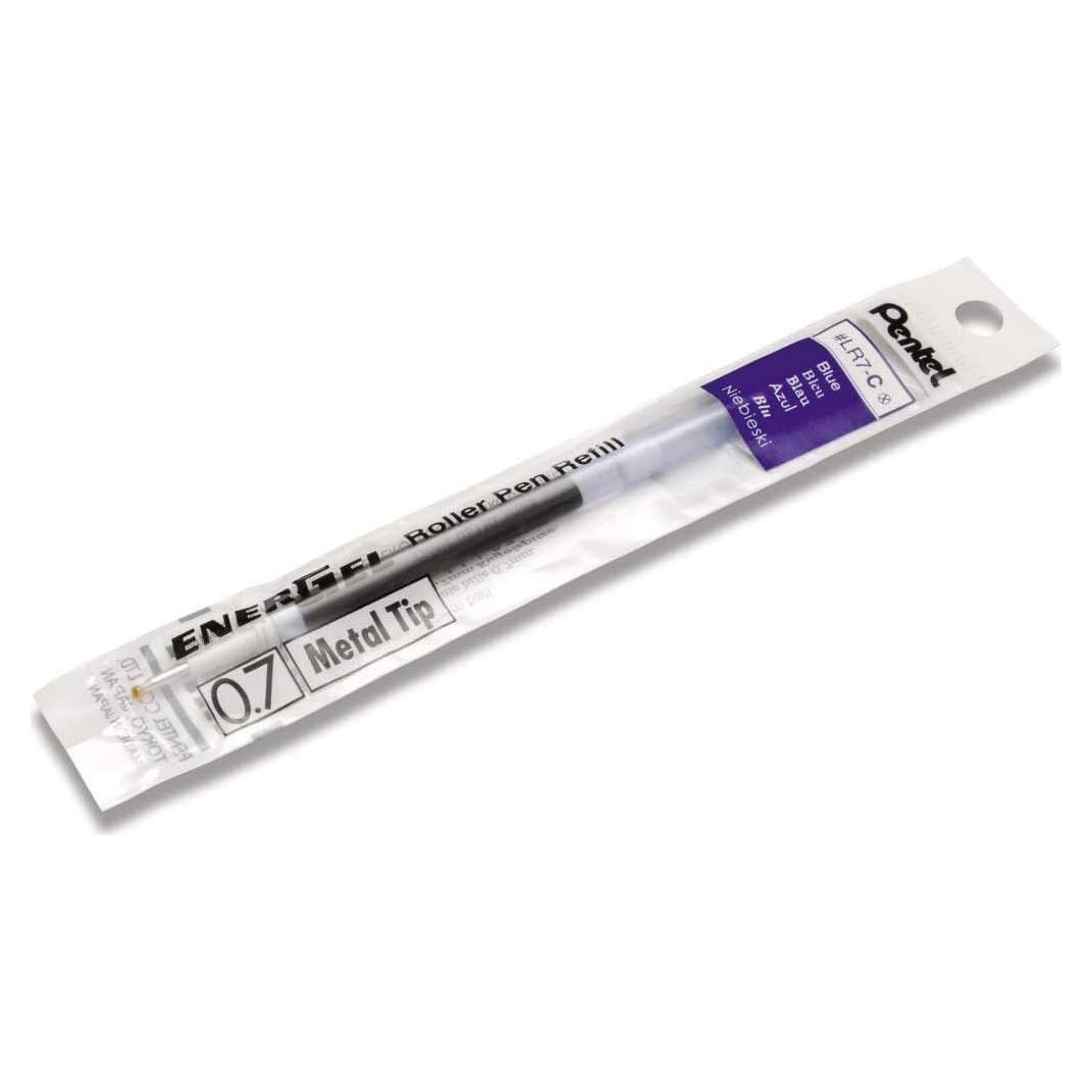 Recarga de Tinta Pentel EnerGel Azul 0.7mm - Paquete 10