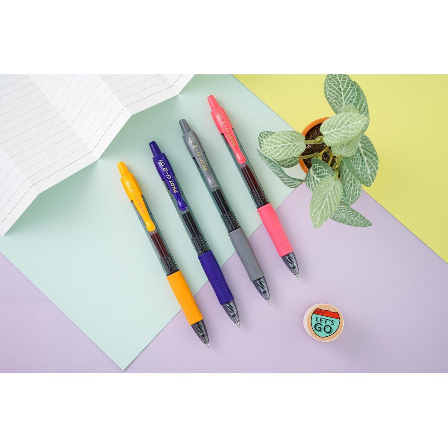 Bolígrafos de Gel Retráctiles Pilot G2 Harmony 0.7mm Multicolor - Paquete de 10