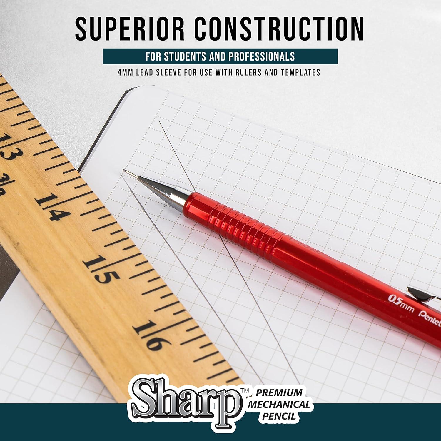 Lápiz Mecánico Pentel Sharp 0.7mm Azul Paquete de 4