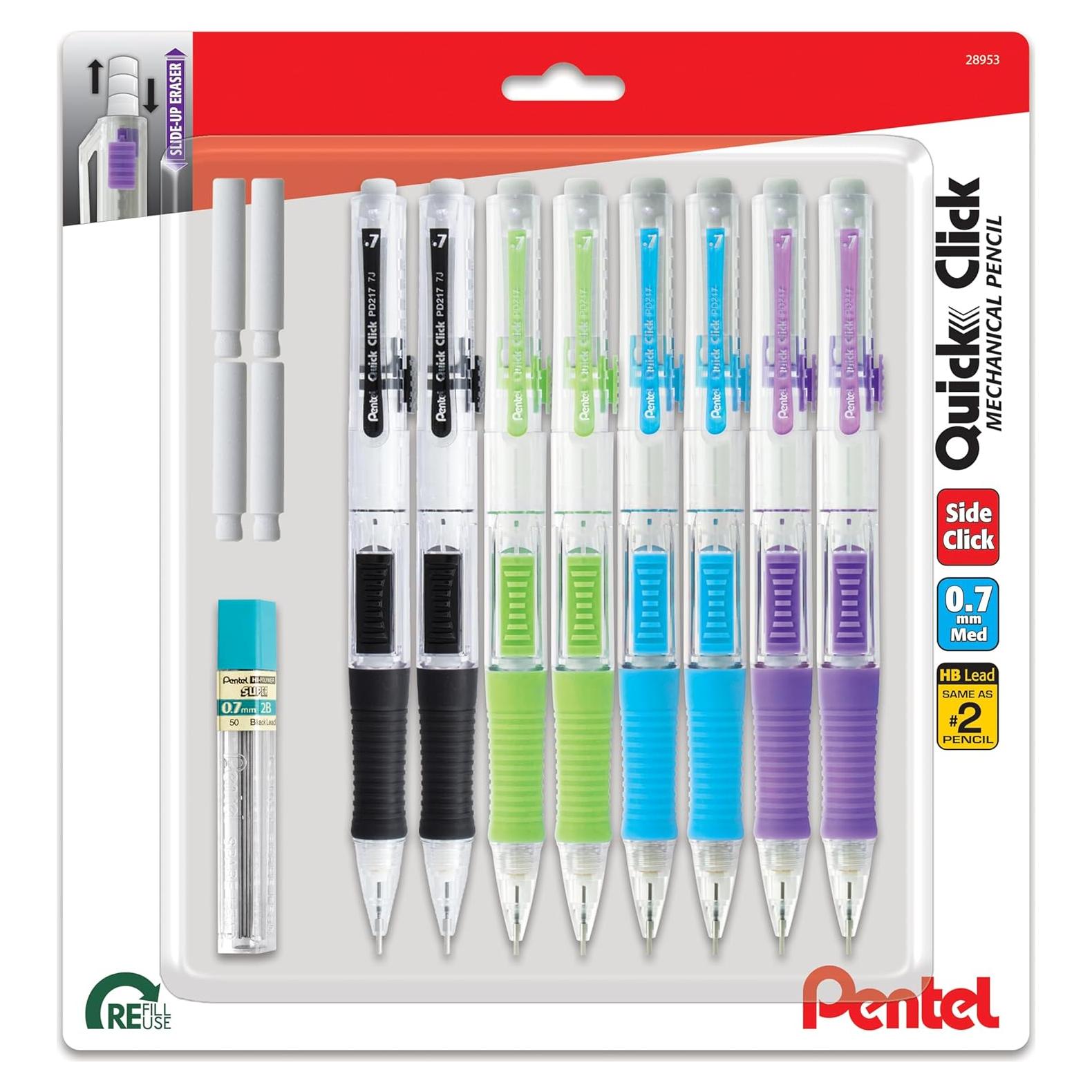 Lápiz Mecánico Pentel Quick Click 0.7mm - Paquete de 8