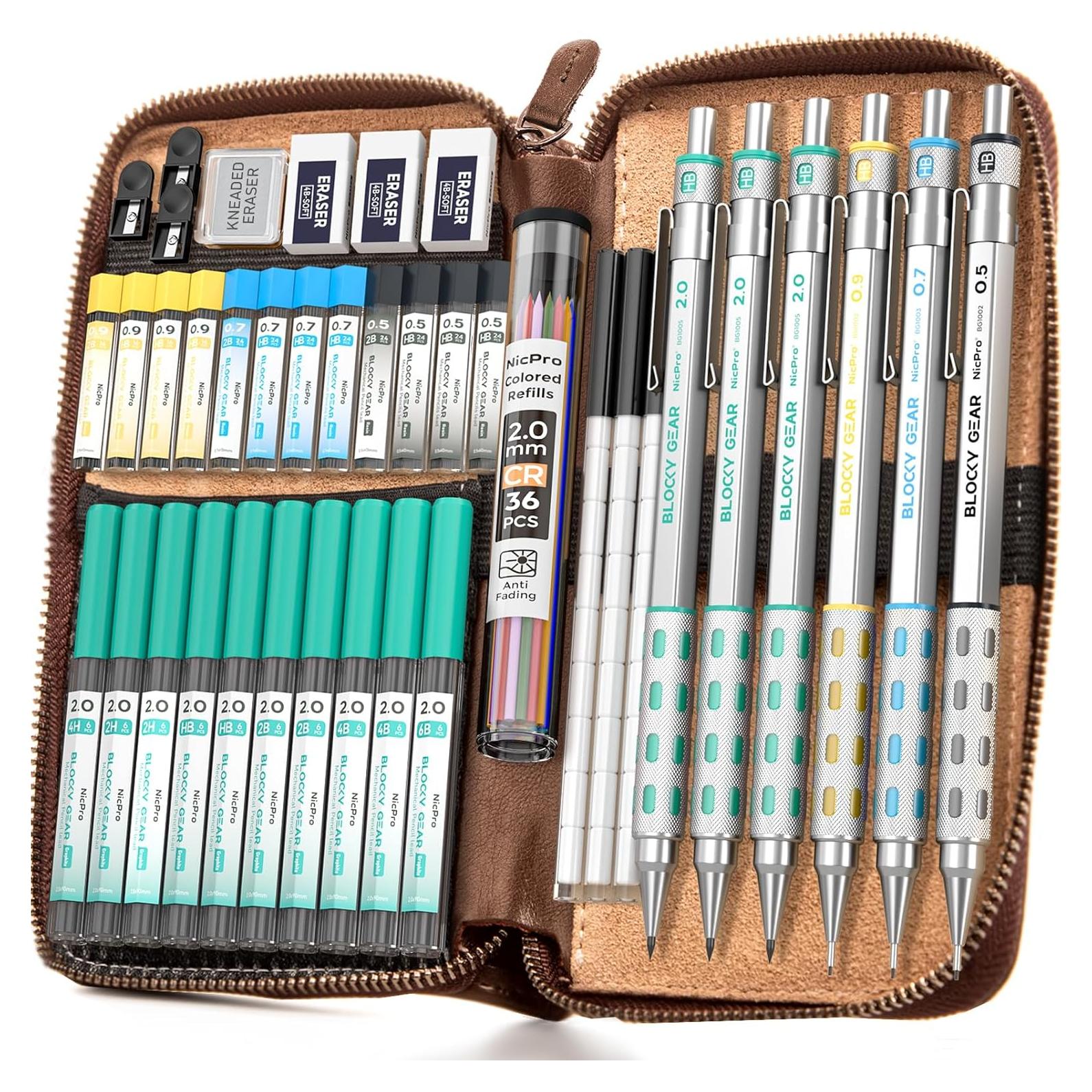 Conjunto de Lápices Mecánicos Nicpro Blocky Gear 40PCS