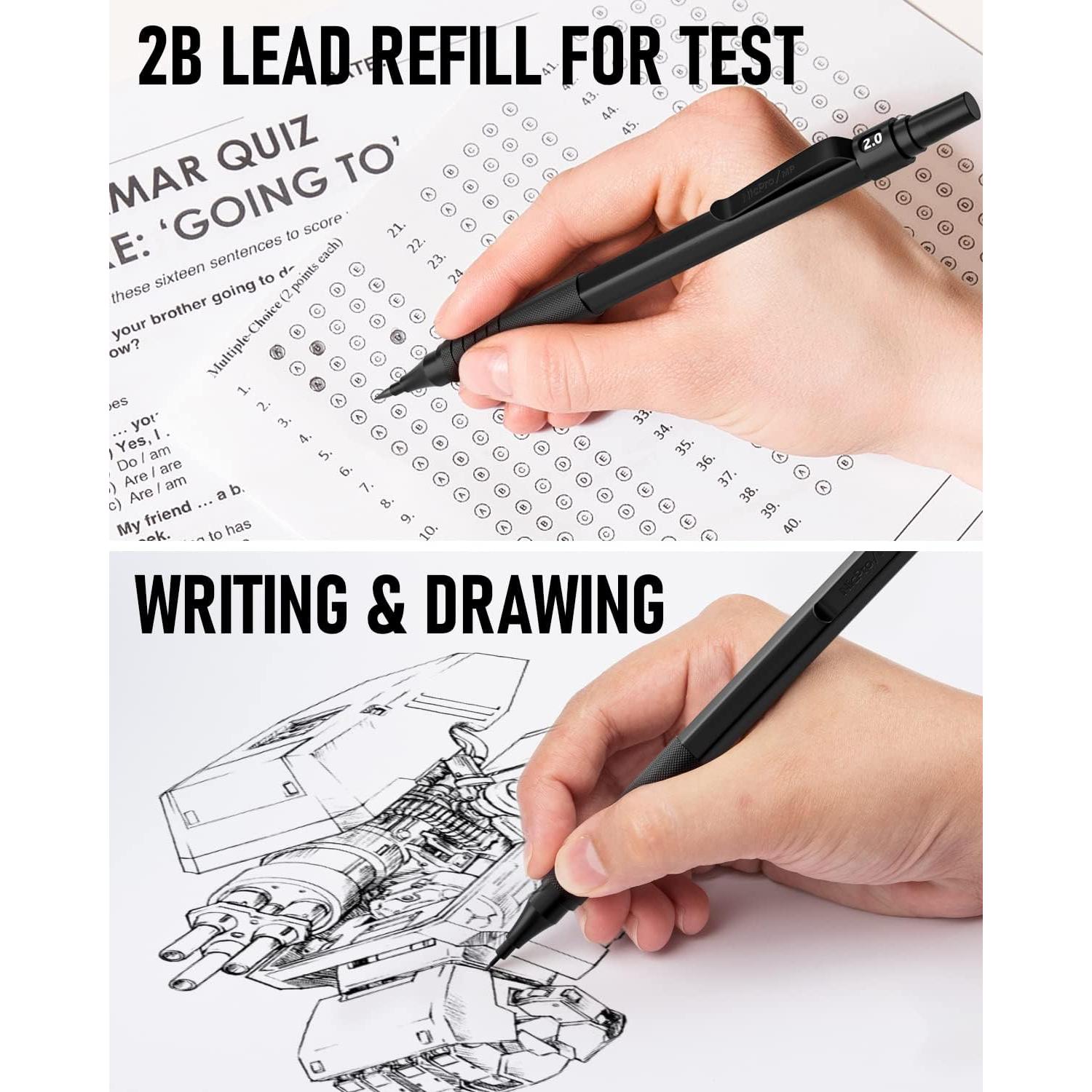 Juego de Lápices Mecánicos Nicpro Black Art 5PCS 0.3-2.0mm