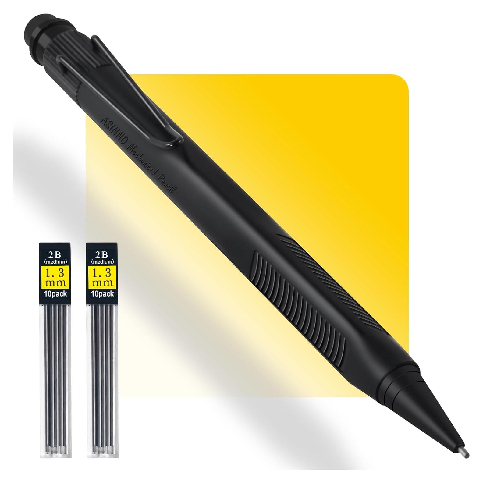 Lápiz Mecánico ASINNO 1.3mm 2B Resistente para Dibujo