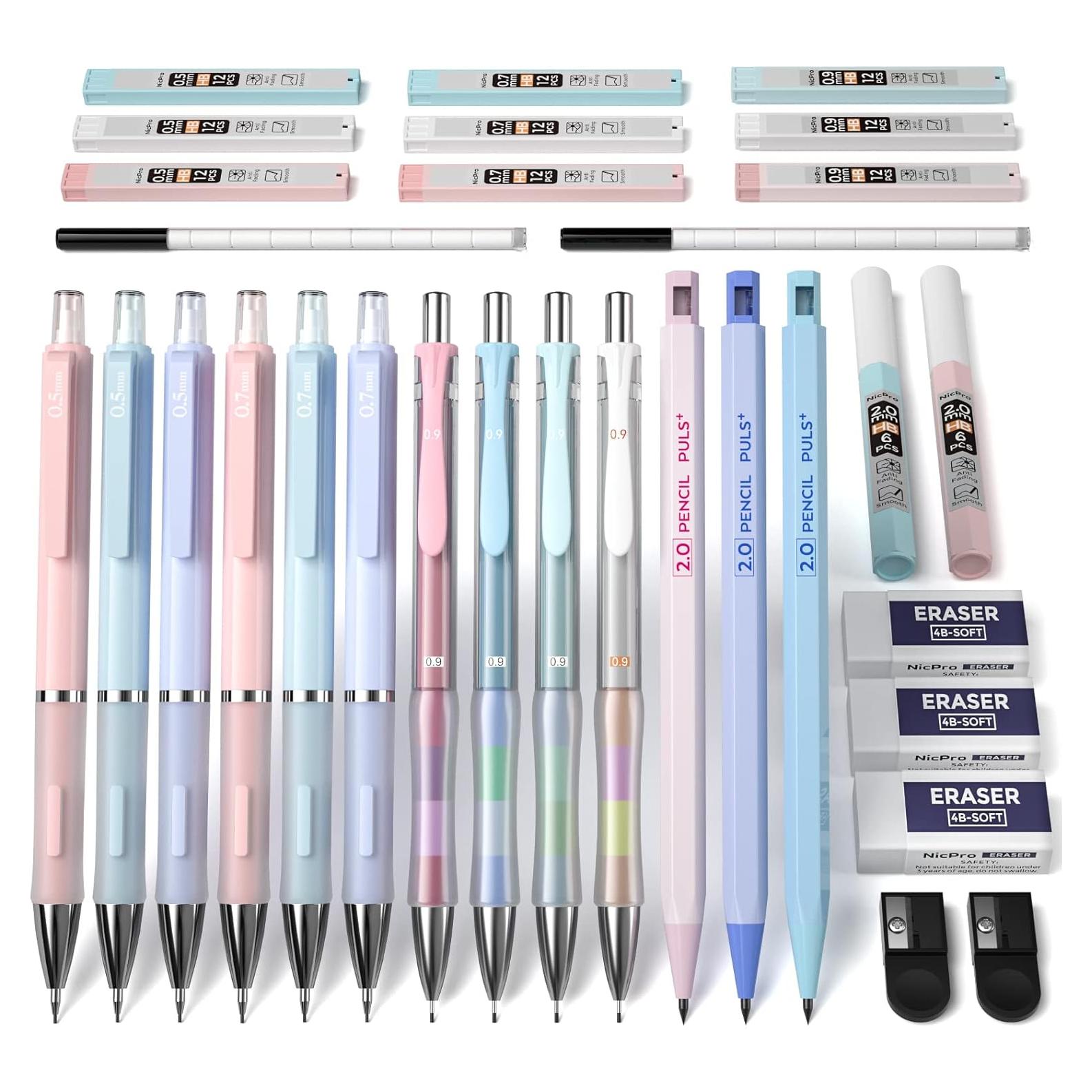 Conjunto de Lápices Mecánicos Nicpro 31 Piezas Estuche