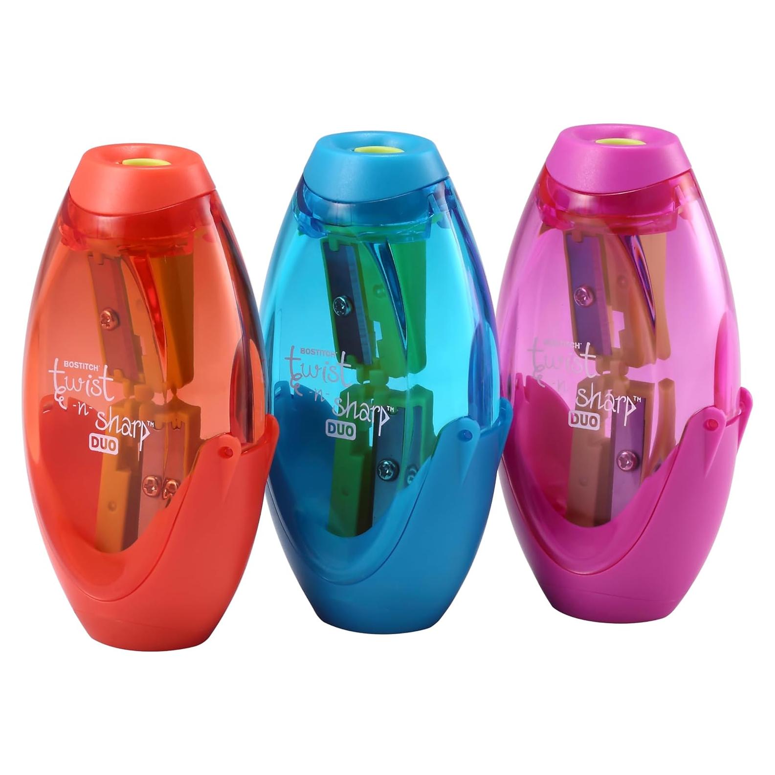 Afilador de lápices manual Bostitch Twist-N-Sharp, 3 unidades
