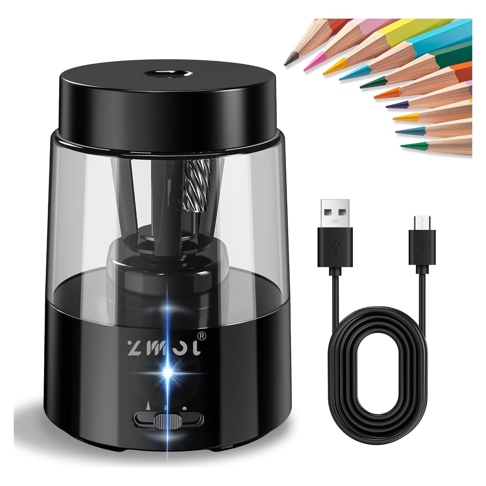 Afilador Eléctrico de Lápices ZMOL Recargable 6-8mm