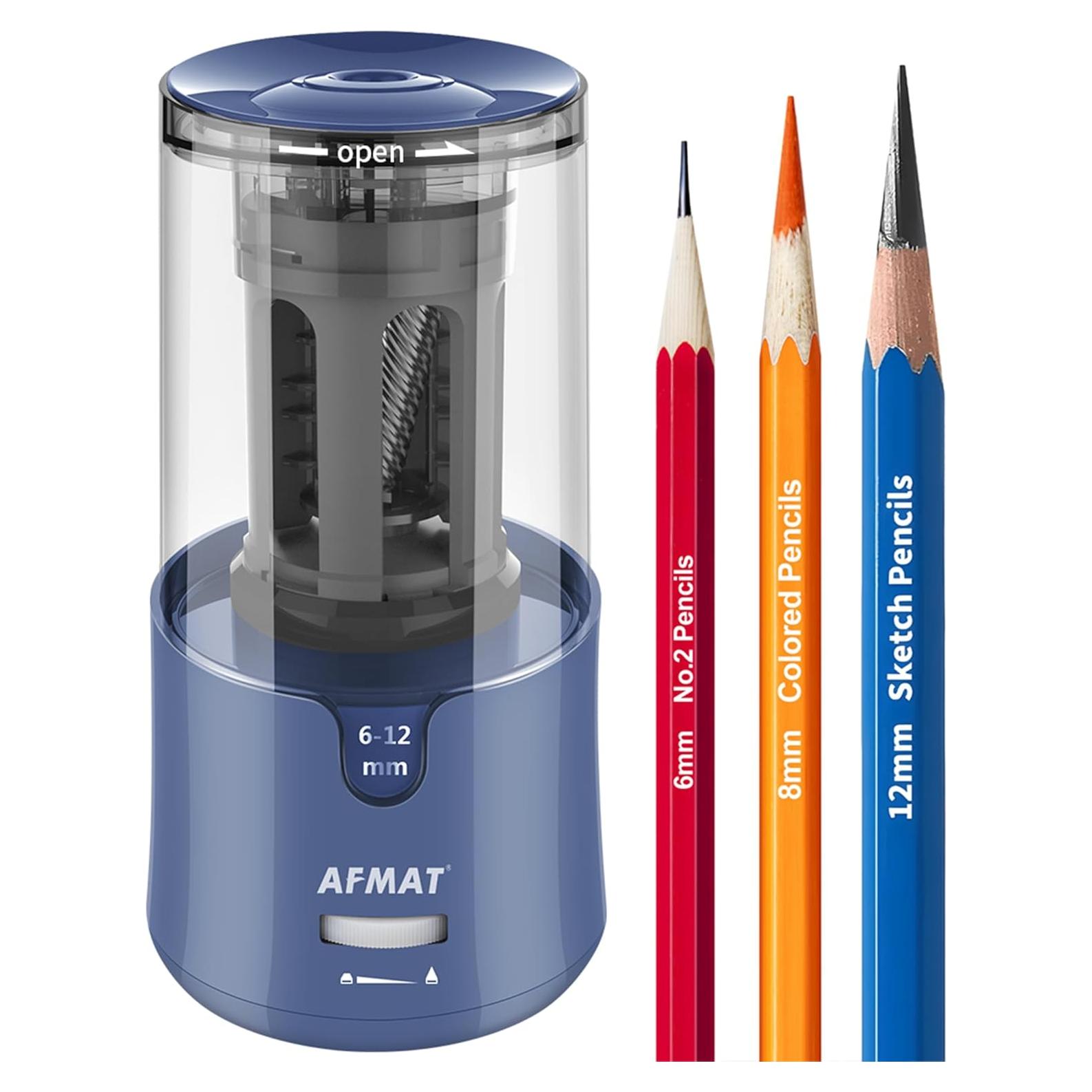 Sacapuntas Eléctrico AFMAT Punta Larga 8-17mm para Artistas