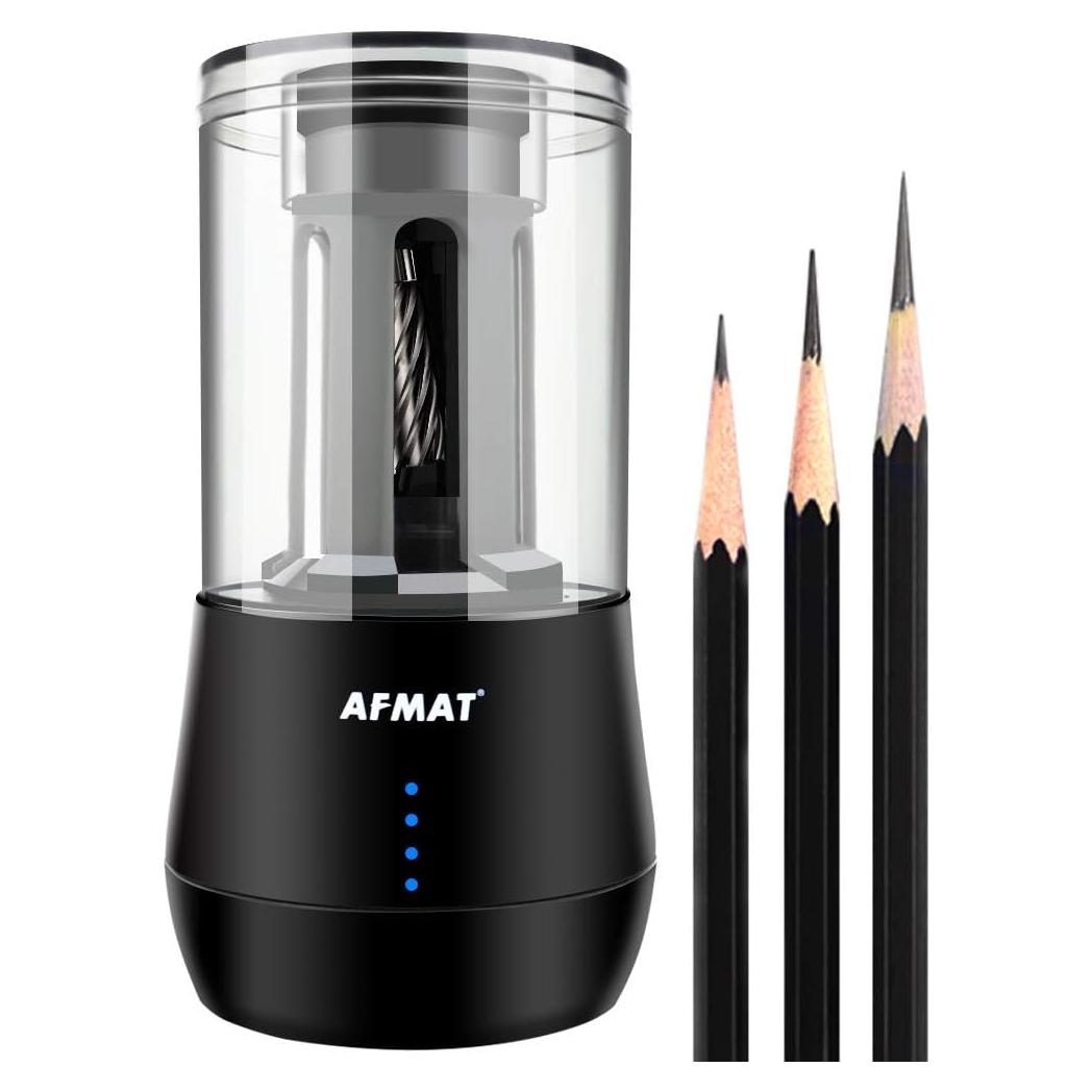Sacapuntas Eléctrico Recargable AFMAT para Lápices de 6-8.5mm