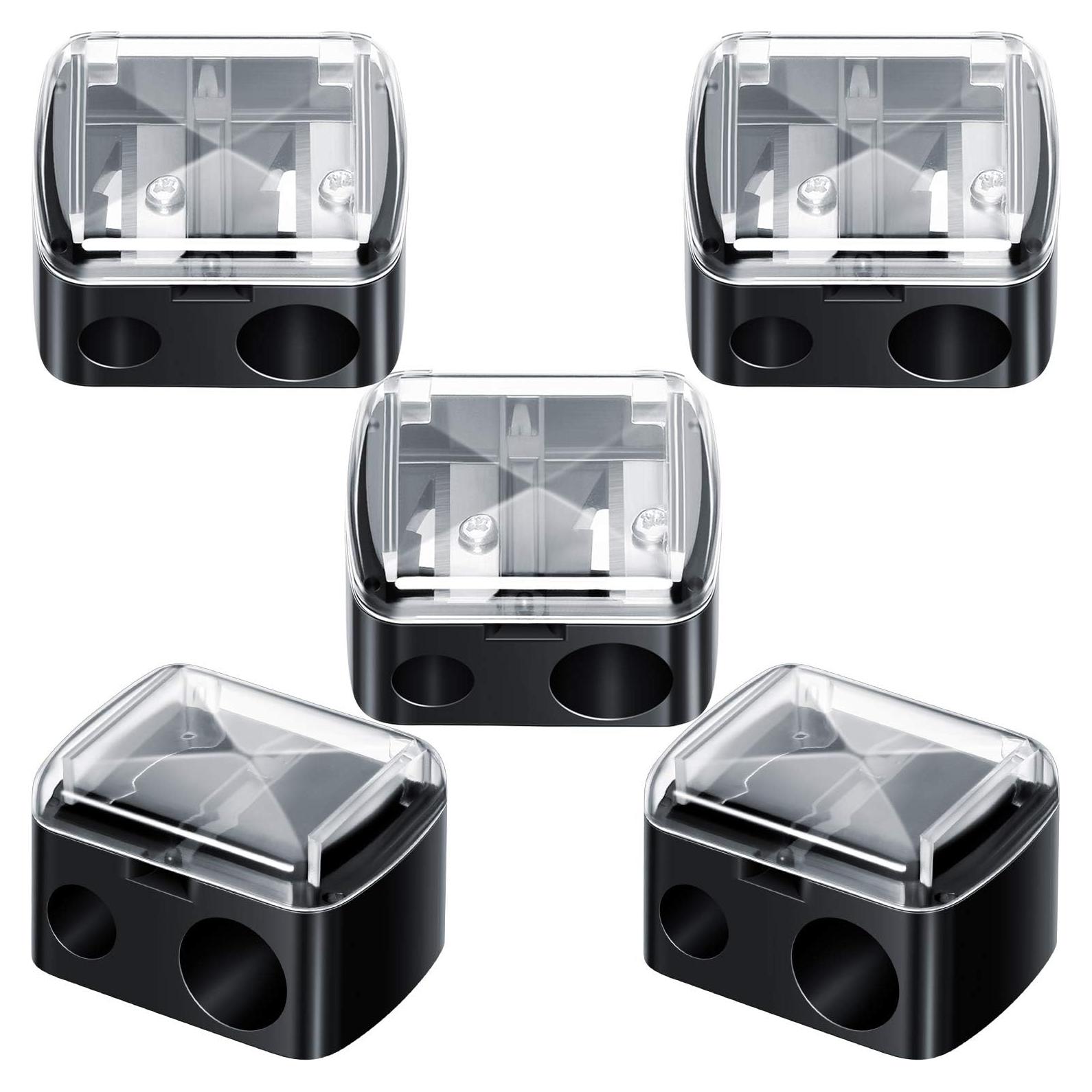 Paquete de 5 Sacapuntas de Maquillaje Chuangdi Negro