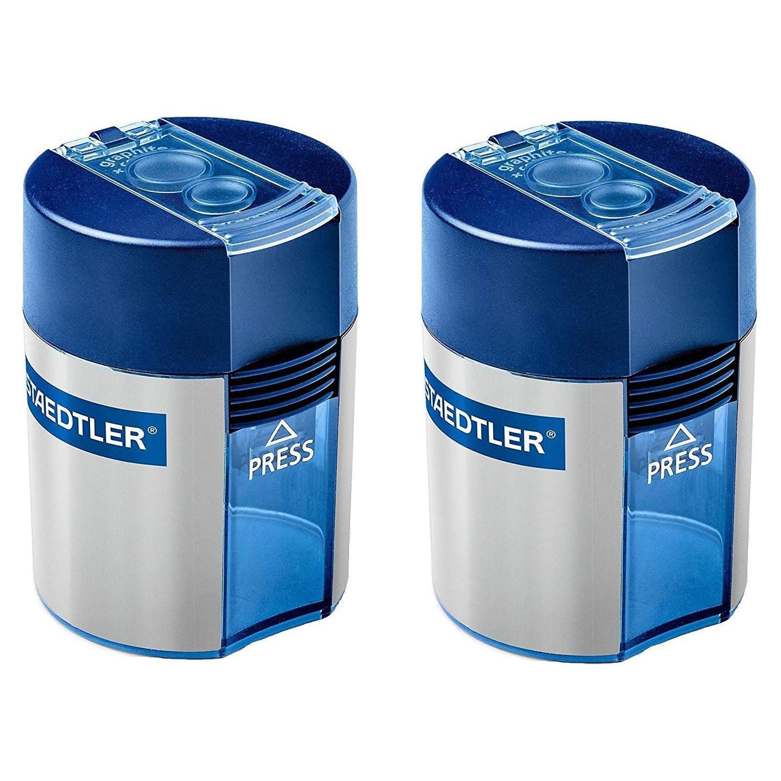 Sacapuntas de doble orificio Staedtler 512 001 - Azul y Plata