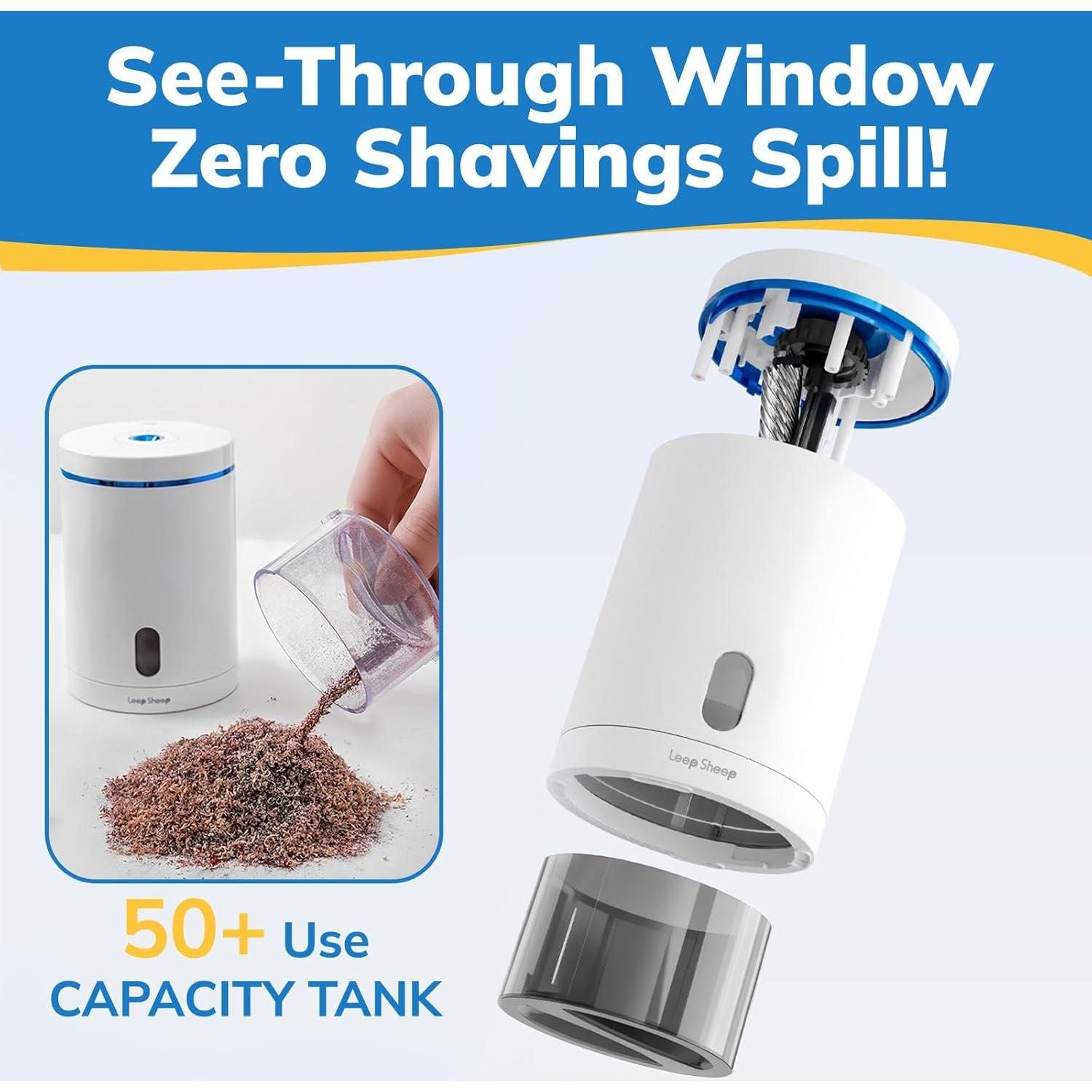 Sacapuntas Eléctrico Leep Sheep Automático 6-8mm Blanco/Azul