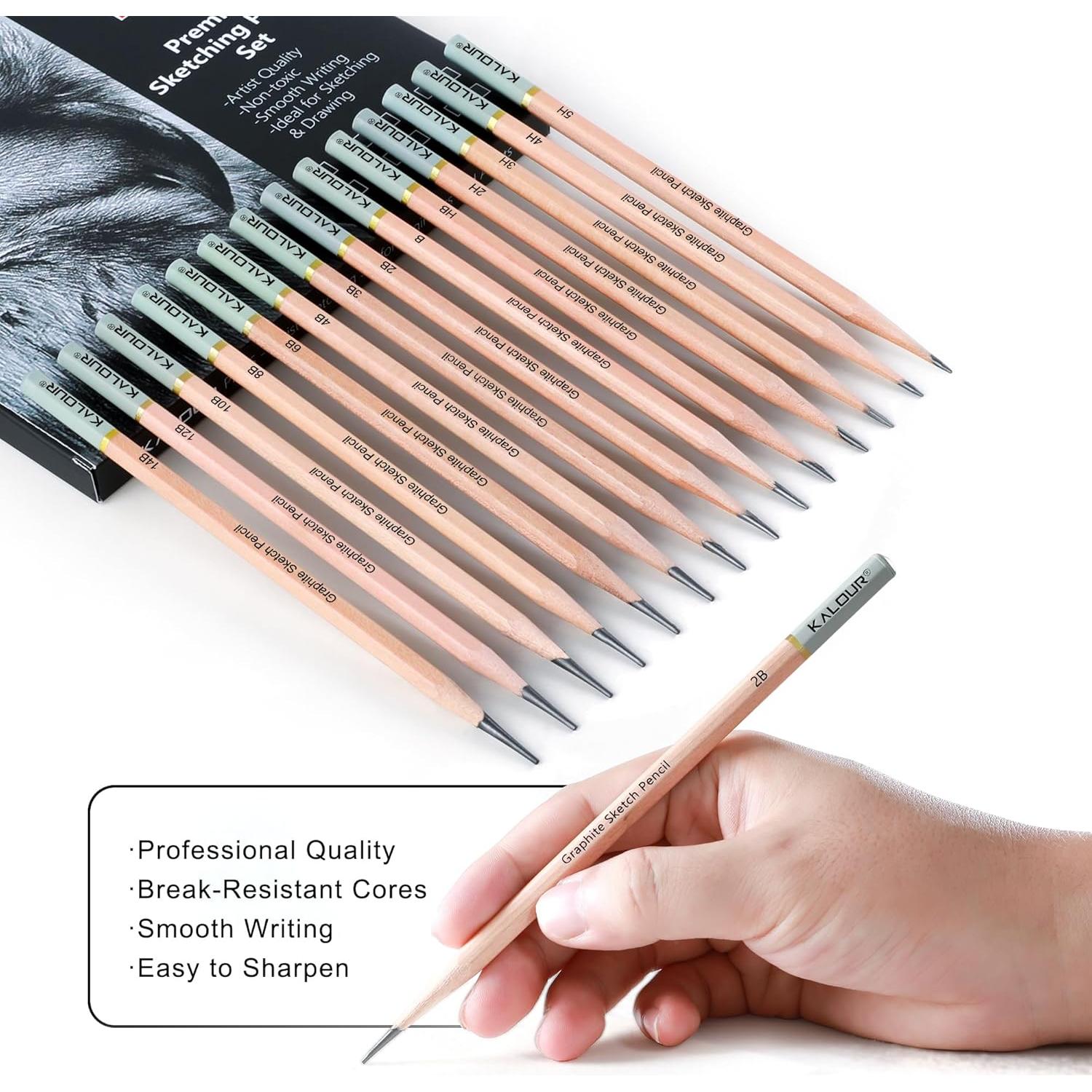 Set de Lápices de Dibujo Profesional KALOUR 18 Piezas