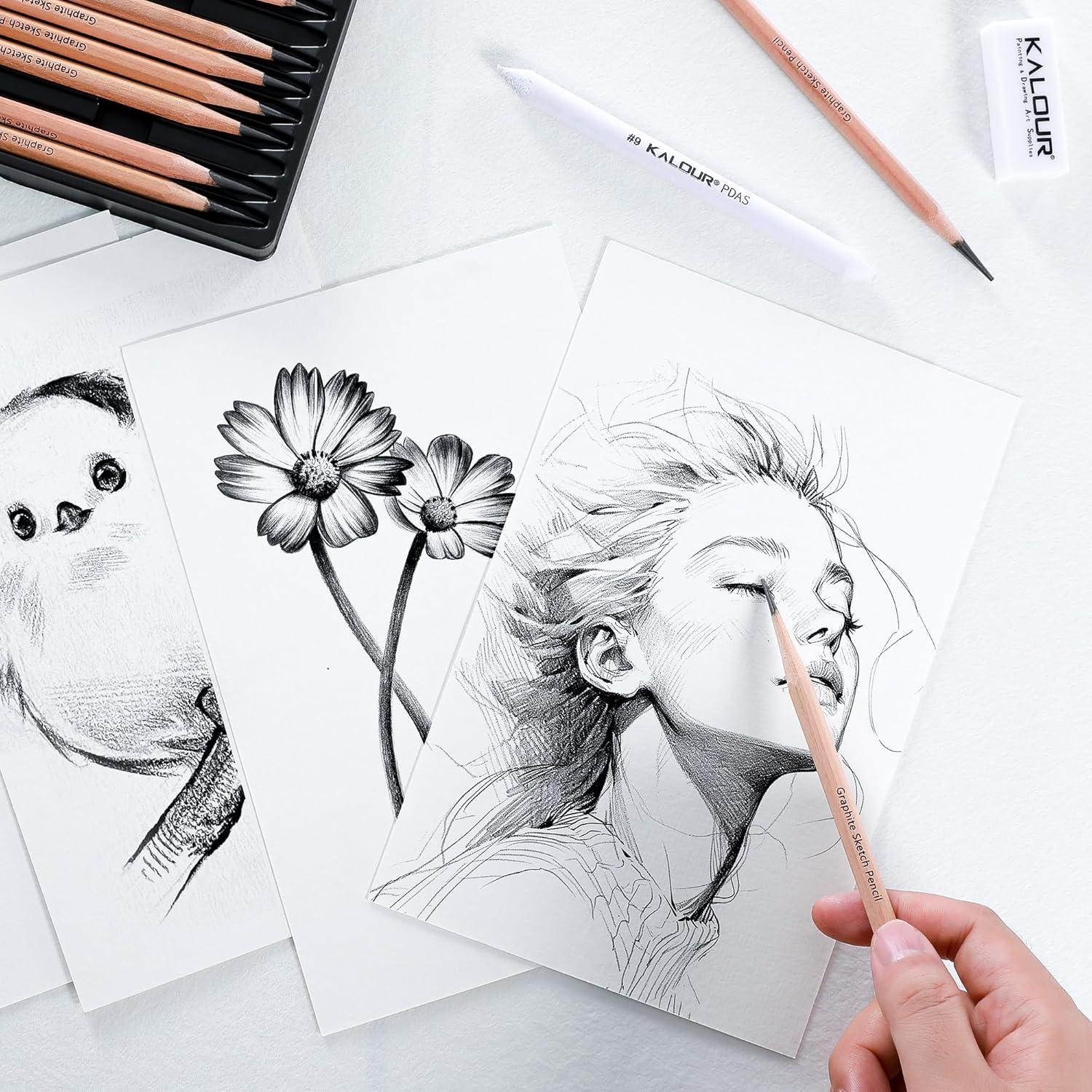 Set de Lápices de Dibujo Profesional KALOUR 18 Piezas