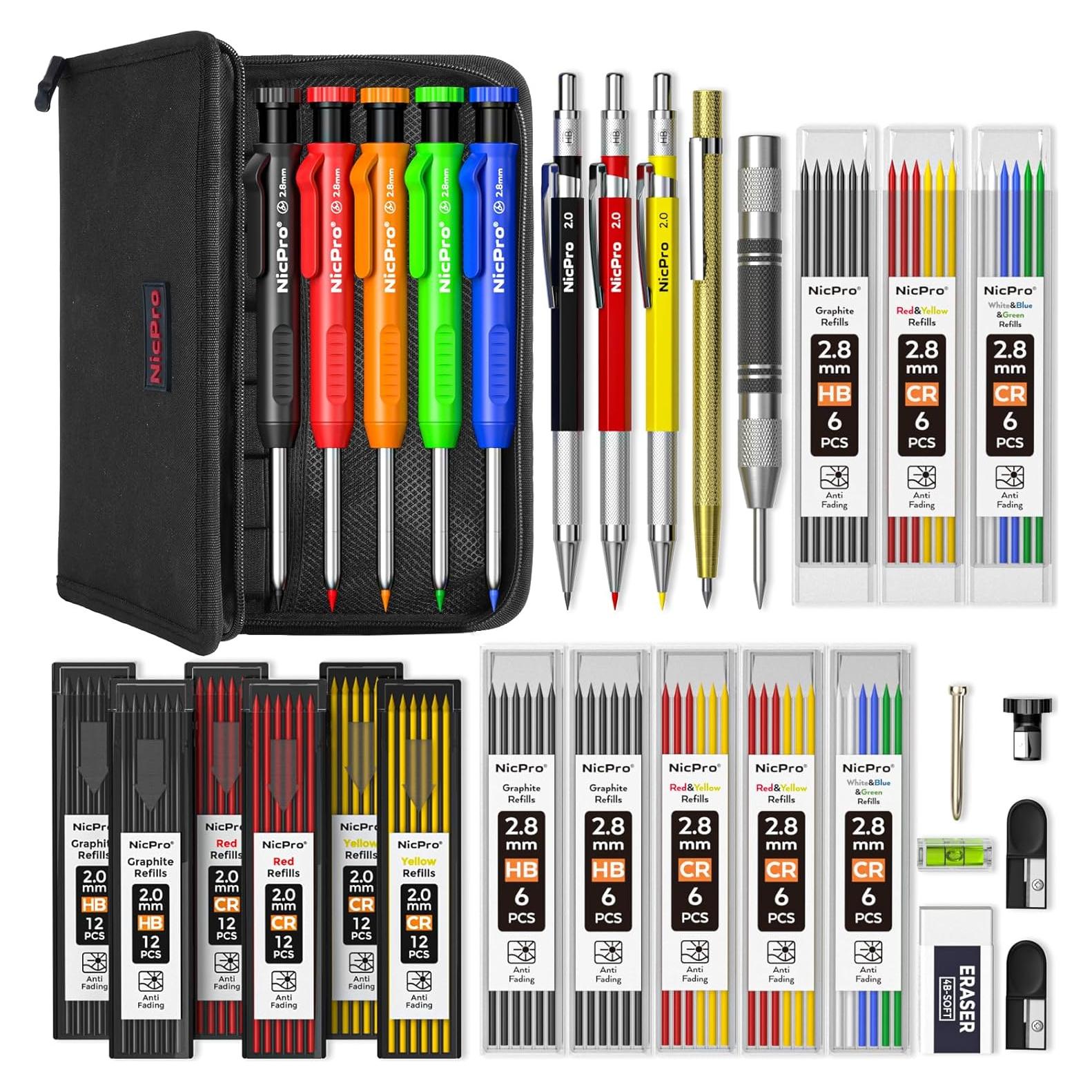 Juego de Lápices de Carpintero Nicpro 31 Paquetes Multicolor