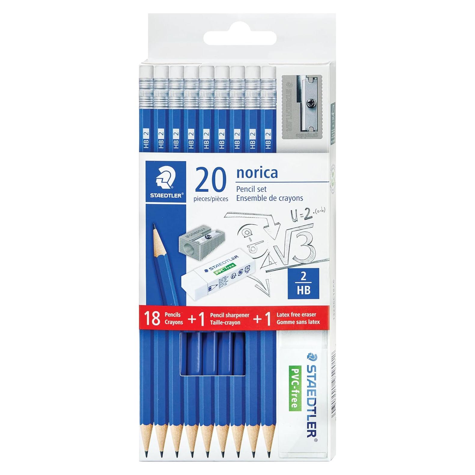 Juego de Lápices STAEDTLER Norica 20 Piezas HB #2 Pre-afilados