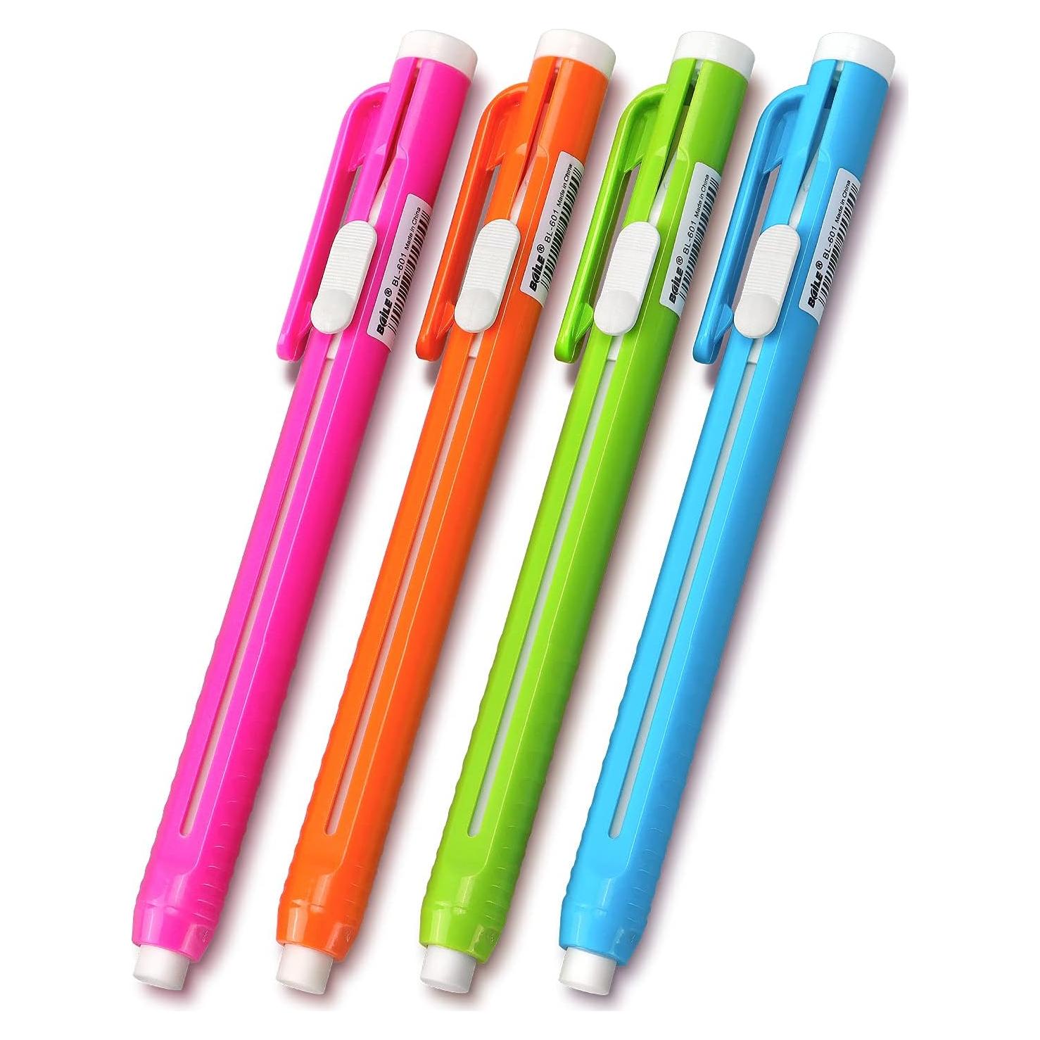 Borradores Mecánicos Retráctiles Hutou - Paquete de 4 Colores