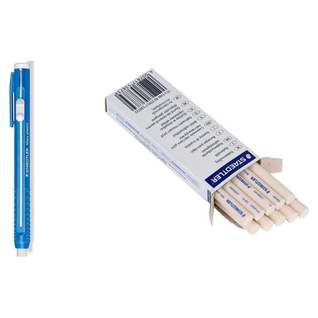 Soporte de goma de borrar Staedtler con 10 recargas