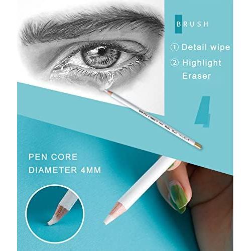 Juego de Lápices Borradores Leuapl - 6 Unidades para Artistas