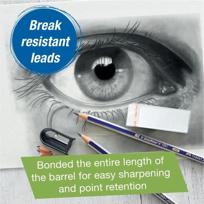 Set de Dibujo Faber-Castell 15 Lápices Grafito y Accesorios