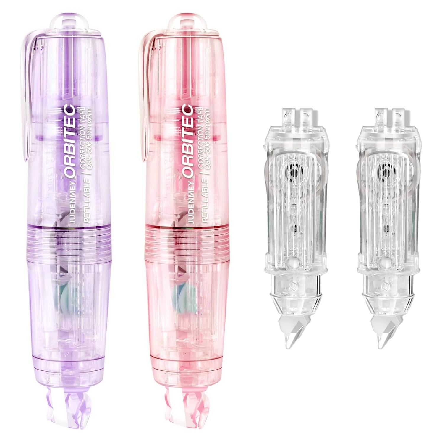 Cinta Correctora Retráctil Reutilizable JUDENMEY 4PCS Blanca