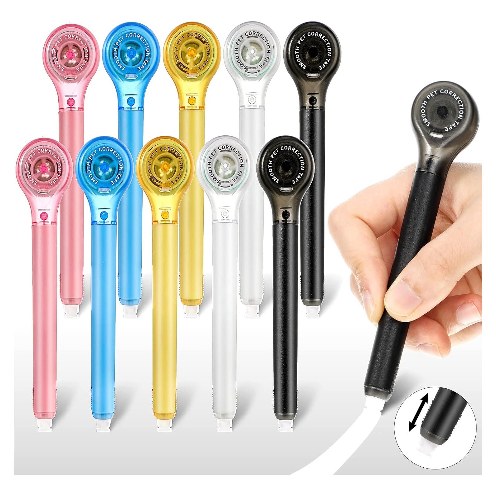 Paquete de 10 Correctores de Tinta Gersoniel 5mm x 6m Color Brillante