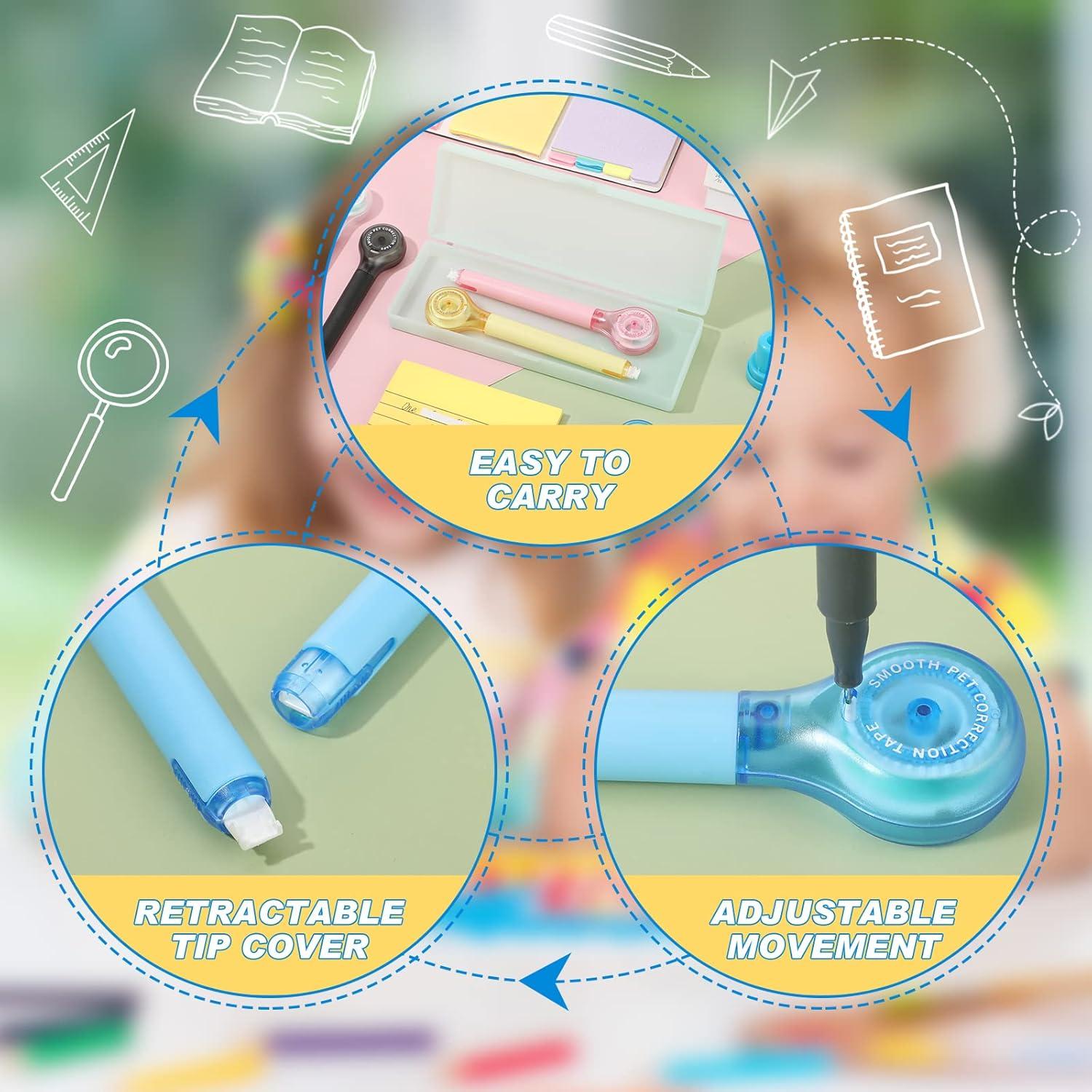 Paquete de 10 Correctores de Tinta Gersoniel 5mm x 6m Color Brillante