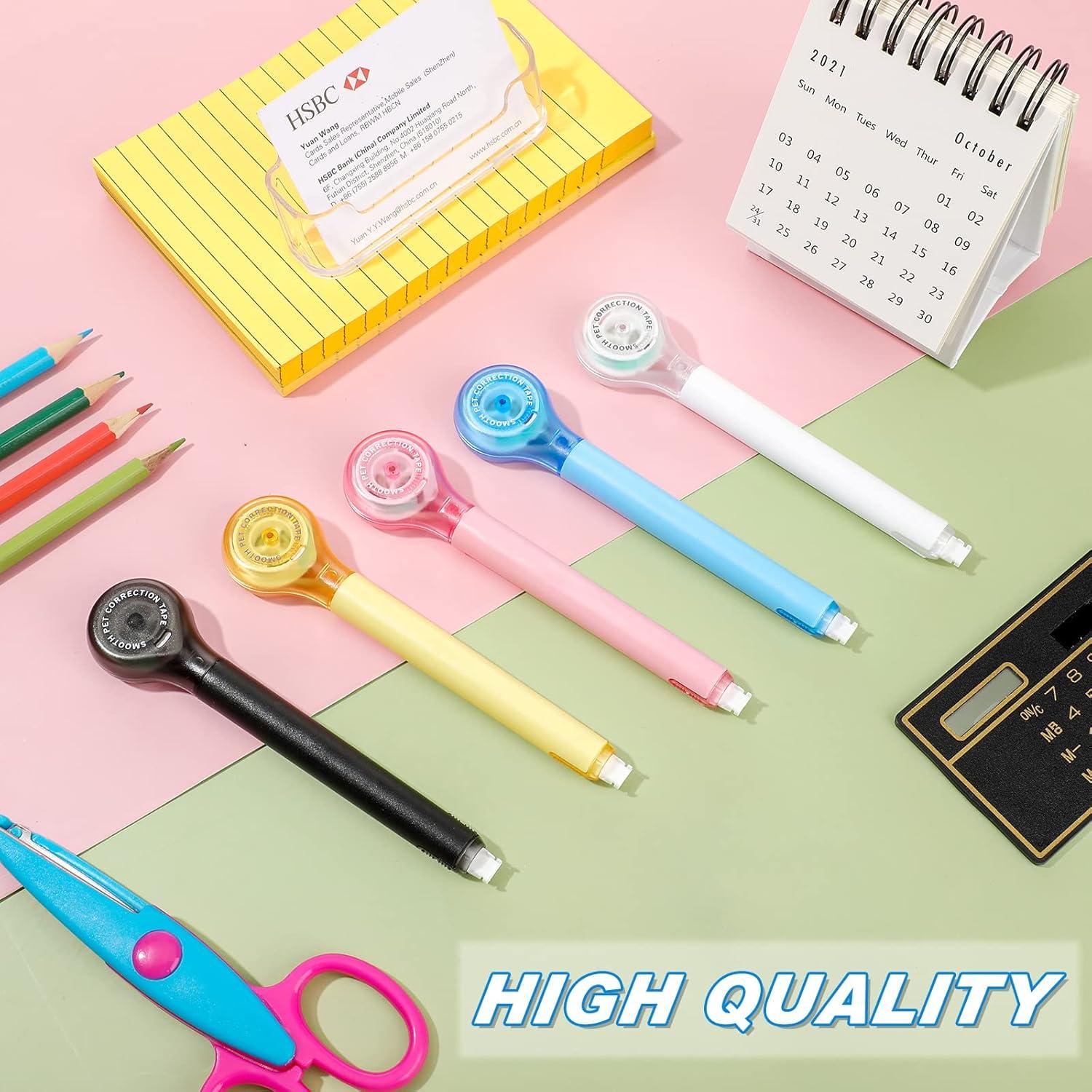 Paquete de 10 Correctores de Tinta Gersoniel 5mm x 6m Color Brillante