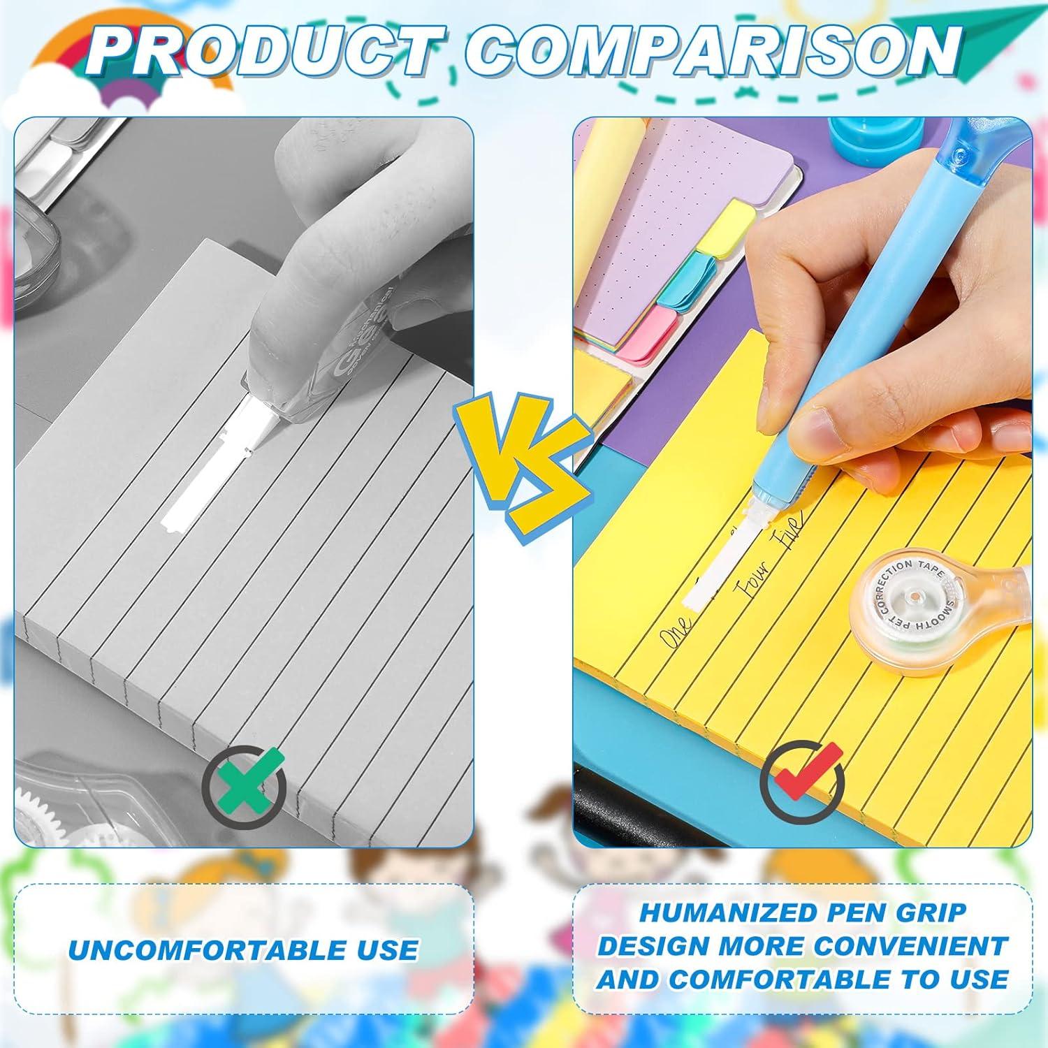 Paquete de 10 Correctores de Tinta Gersoniel 5mm x 6m Color Brillante