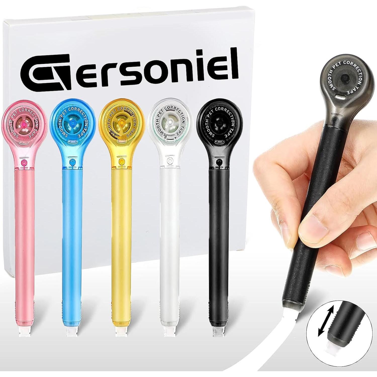 Paquete de 10 Correctores de Tinta Gersoniel 5mm x 6m Color Brillante