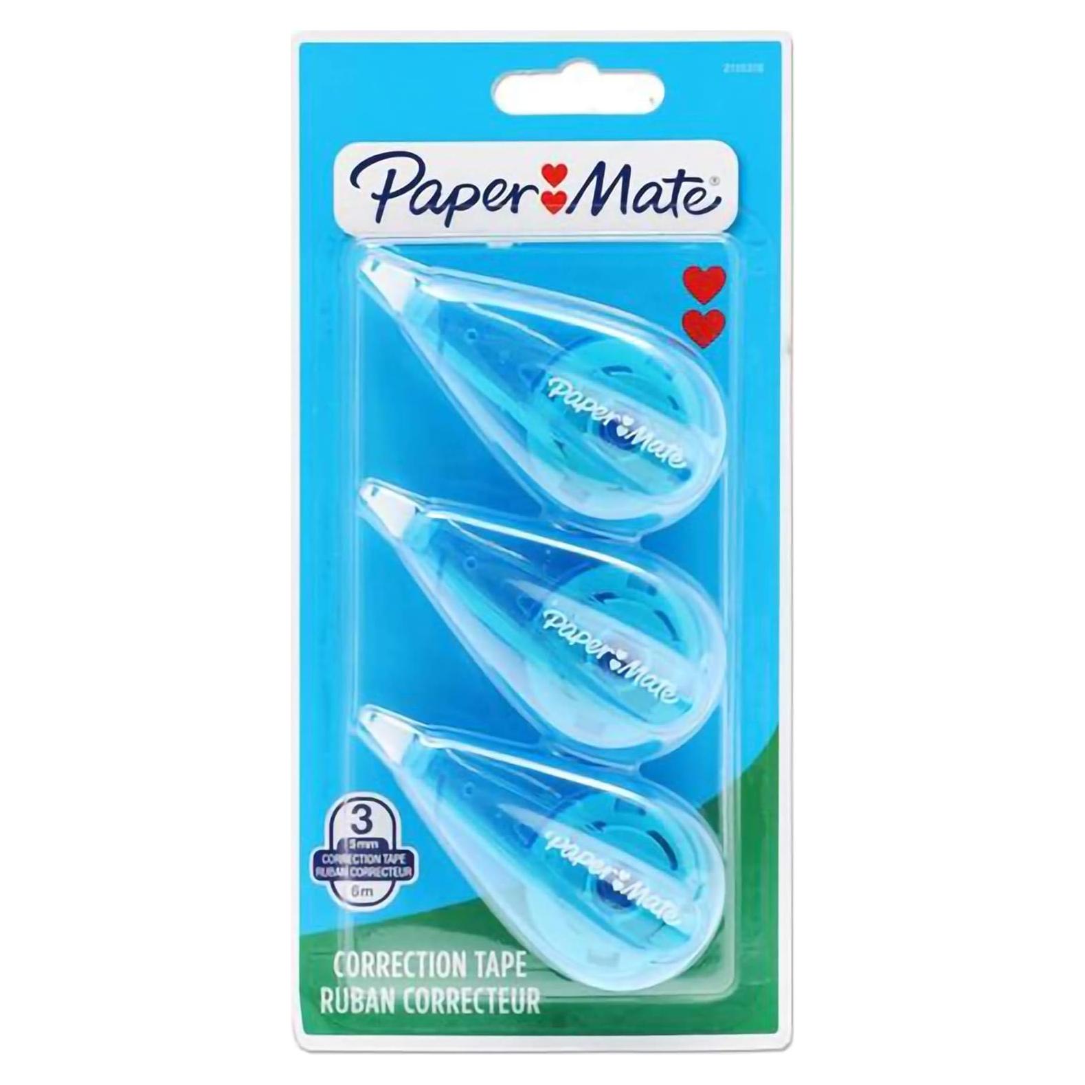 Cinta de corrección Paper Mate Mini 6m x 5mm - Paquete de 3