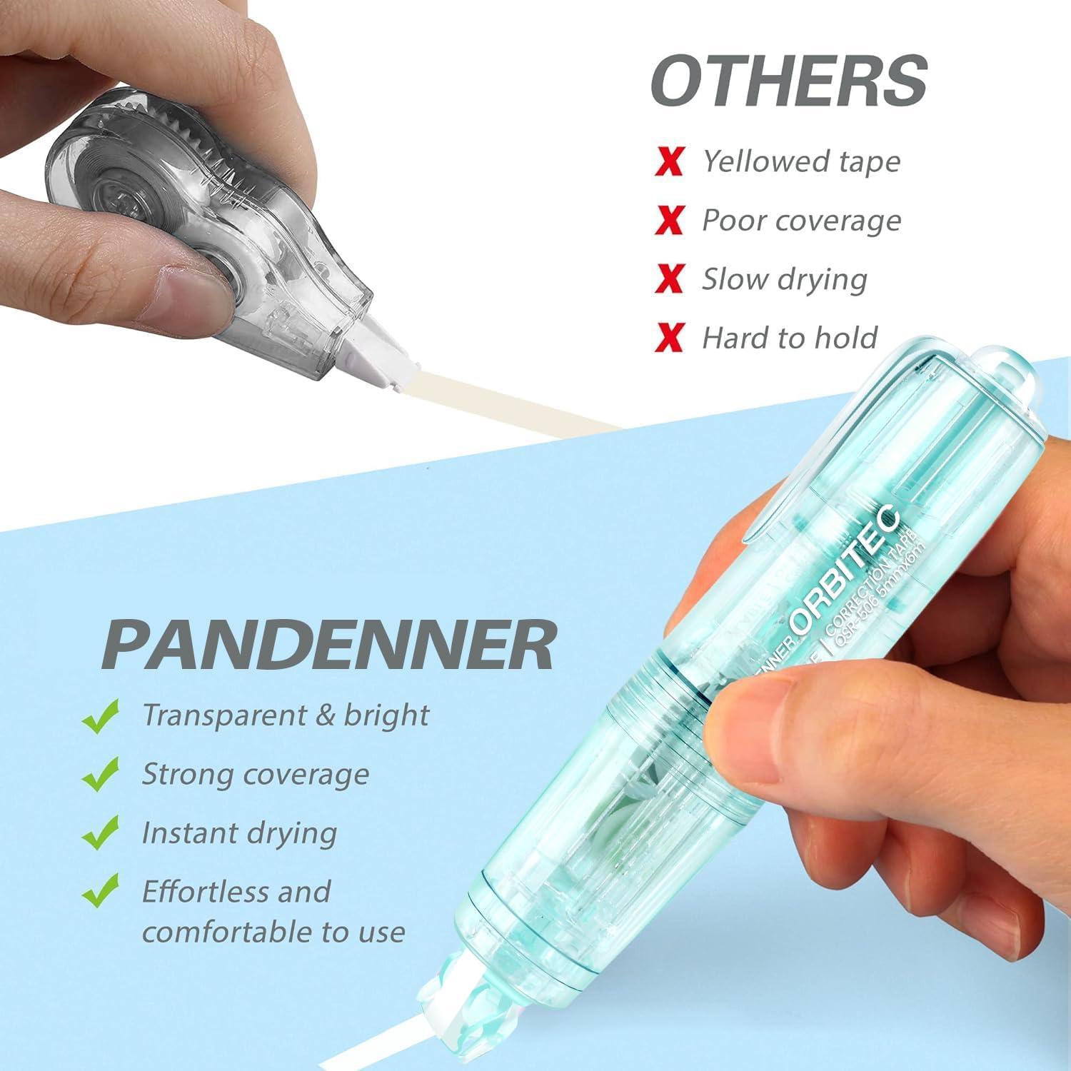 Cinta Correctora Recargable PANDENNER 4 Unidades 0.5 cm x 121.92 m