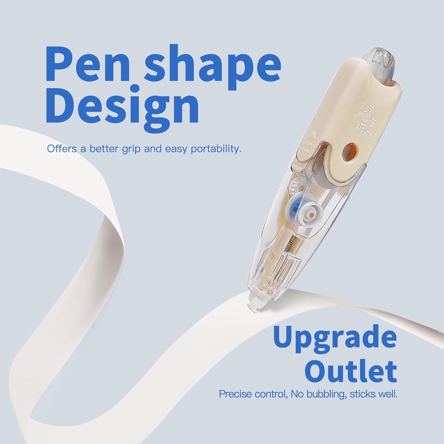 Cinta Correctora Retráctil Btwescola 2PCS con 4 Rellenos