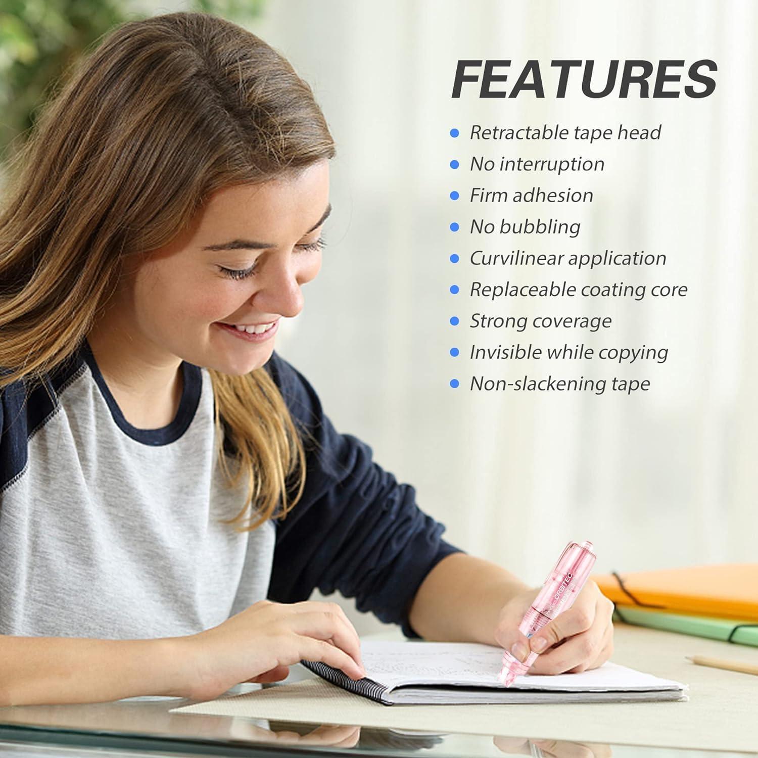 Cinta Correctora Retráctil JUDENMEY Blanca 4 Unidades 0.5cm x 121.9m