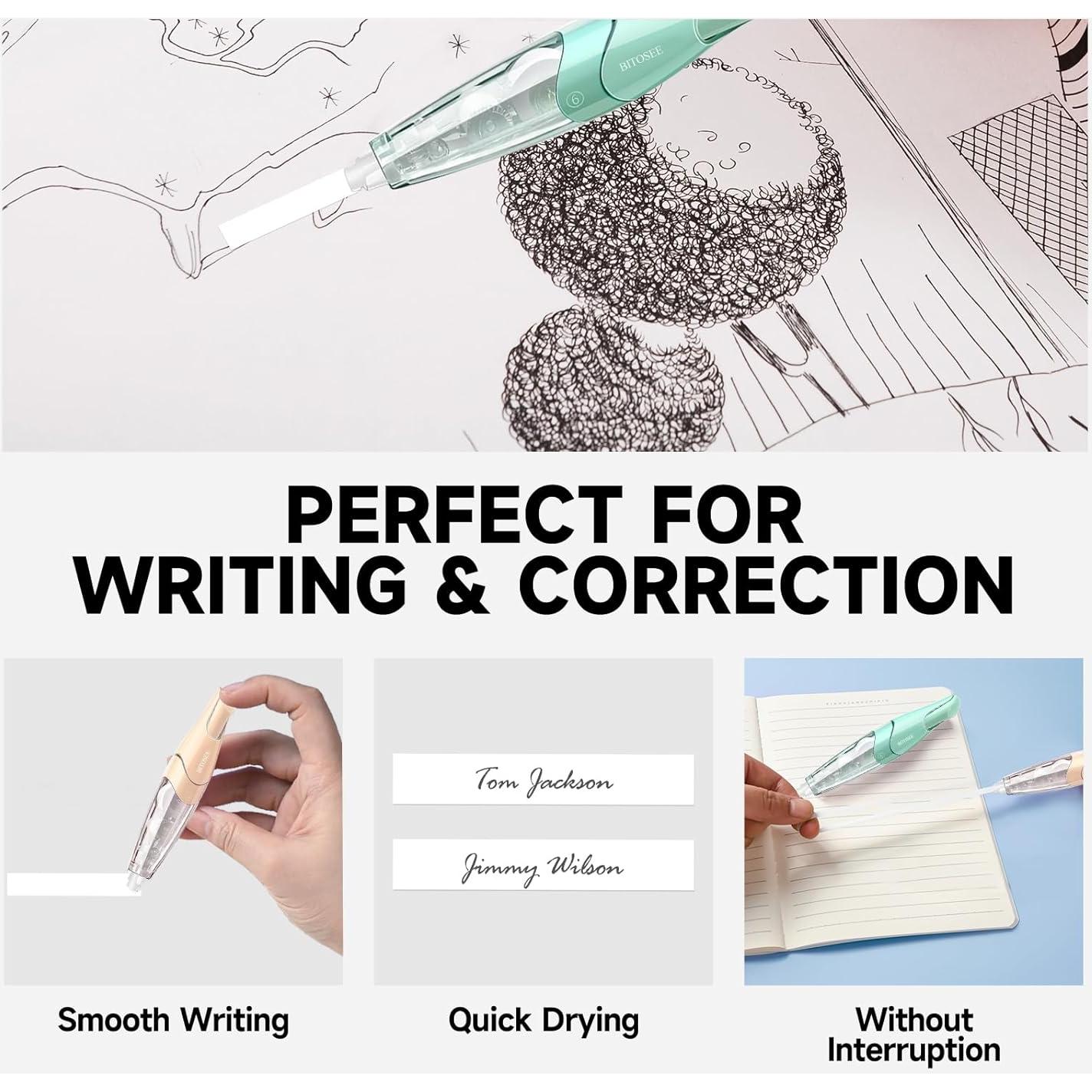 Cinta Correctora Retráctil Recargable BITOSEE 0.5cm x 600cm