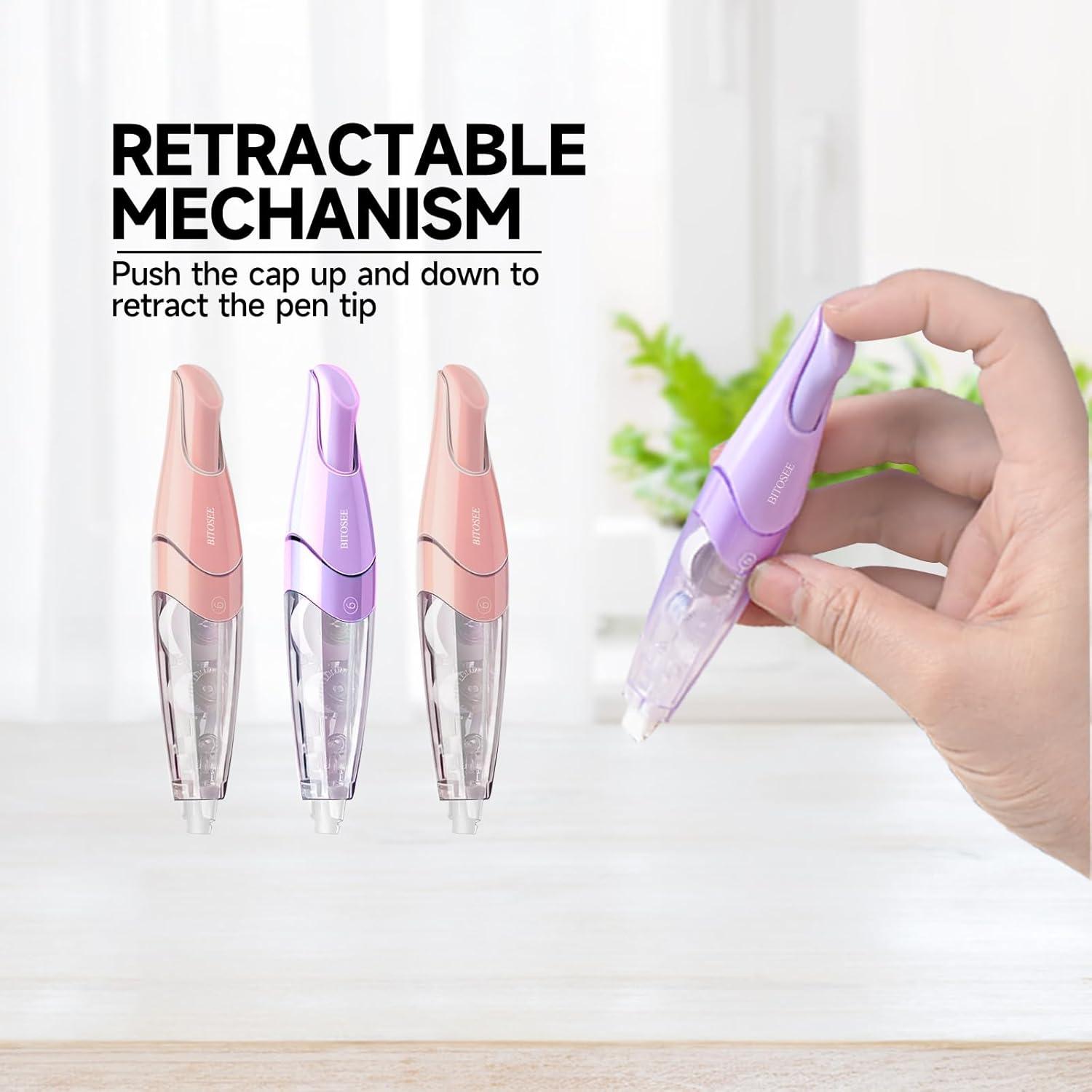 Cinta Correctora Retráctil Recargable BITOSEE 0.5cm x 600cm