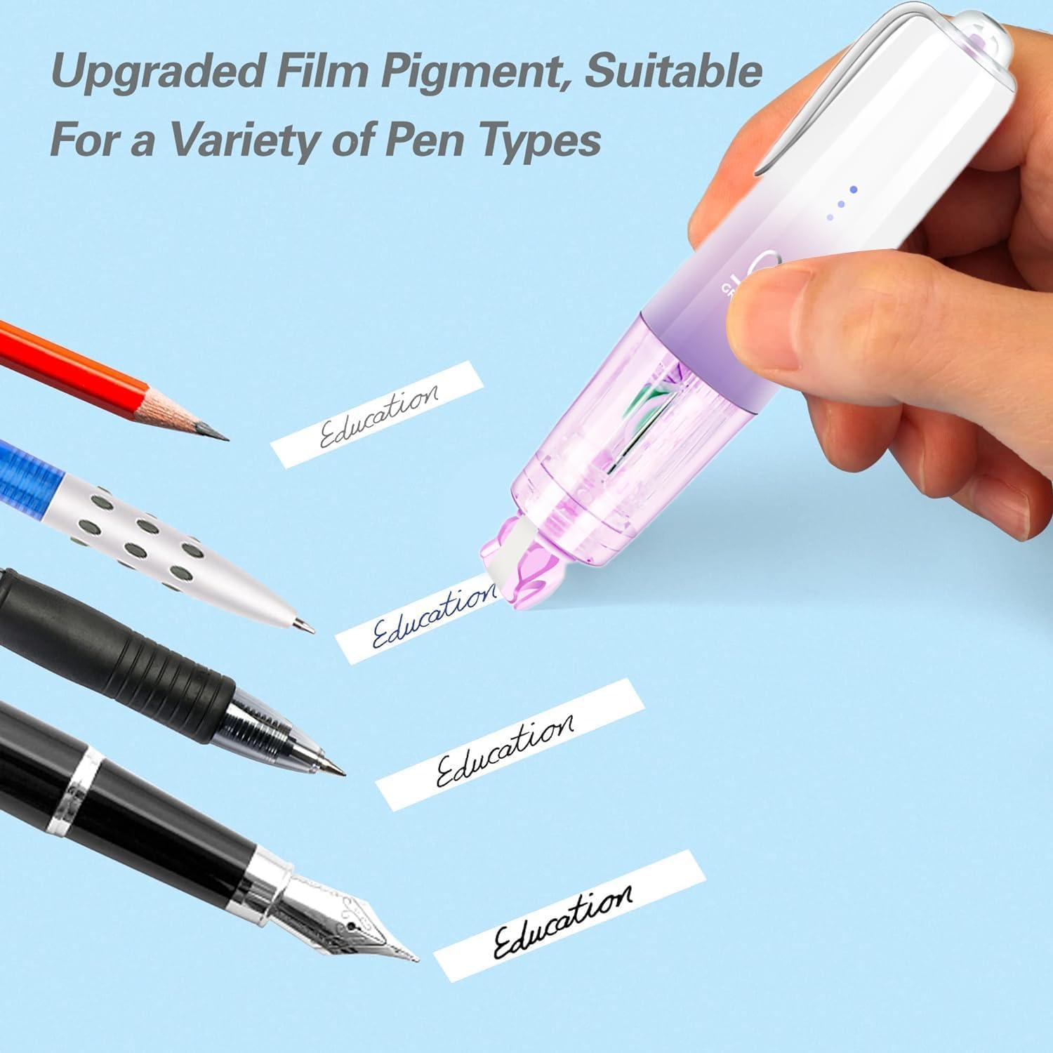 Cinta Correctora Blanca Retráctil PANDENNER 121.9m Recargable