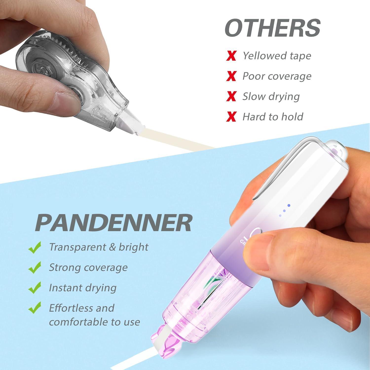 Cinta Correctora Blanca Retráctil PANDENNER 121.9m Recargable