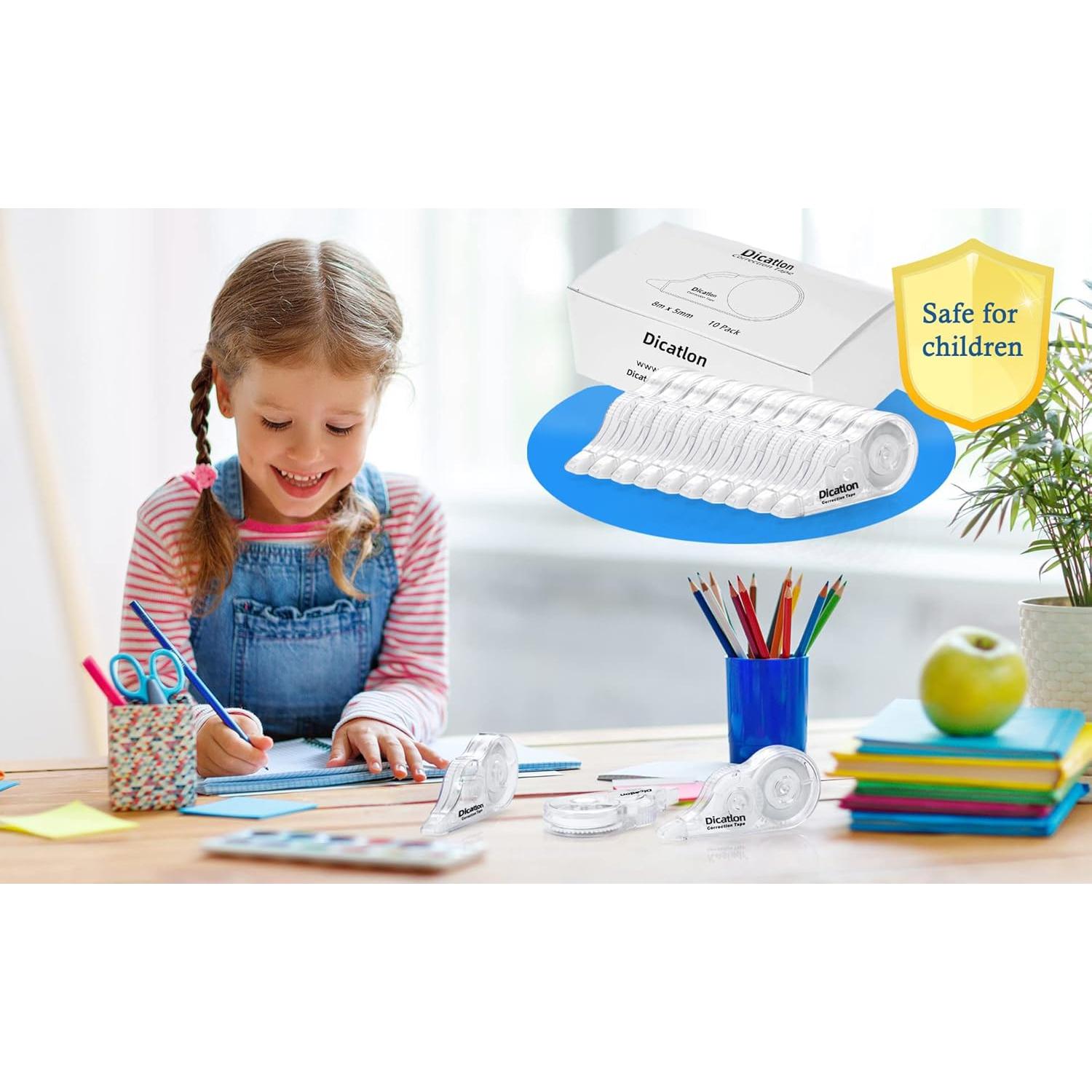 Cinta Correctora Dicatlon 10 Paquetes 5mm x 5m Blanca