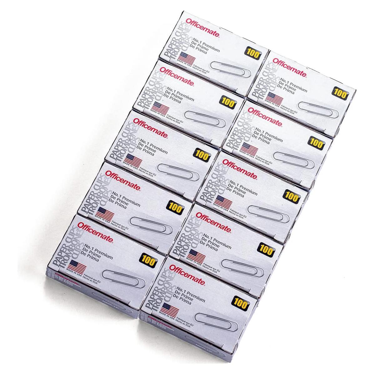 Grapas Premium #1 Officemate, 1000 Grapas en 10 Cajas