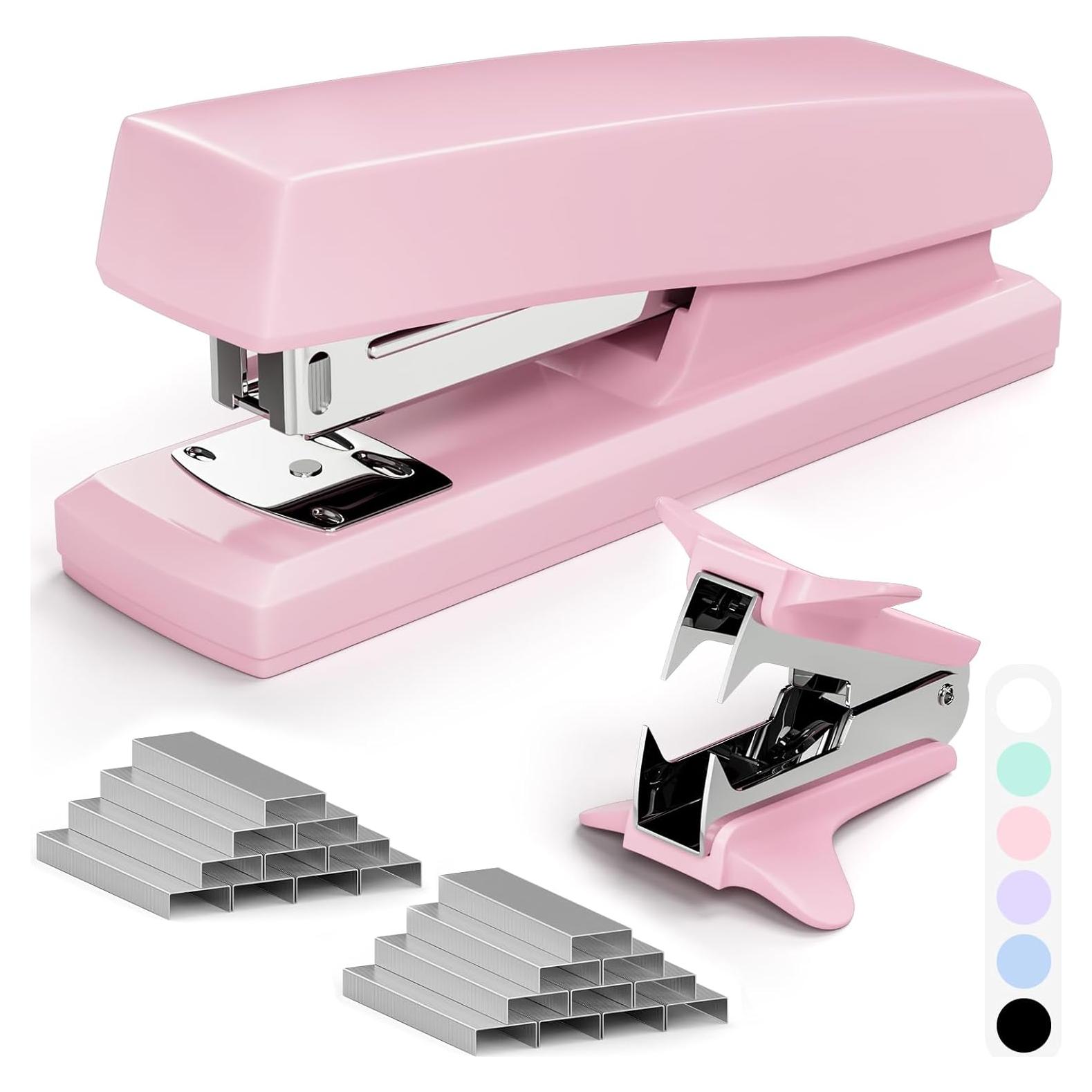 Grapadora de Oficina Rosa UPSIME 25 Hojas 2000 Grapas