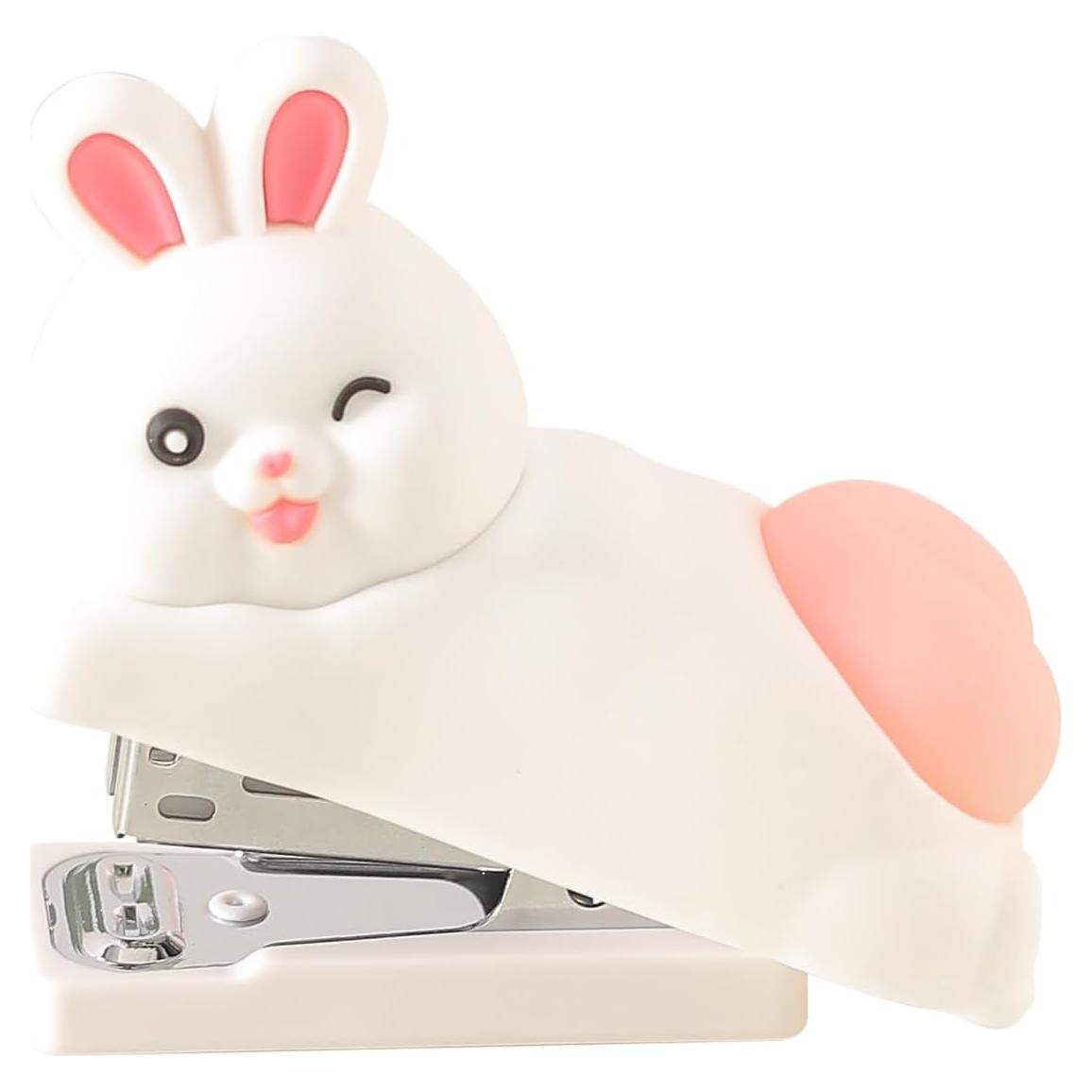 Grapadora de Silicona Honagu Conejo Blanco para Oficina