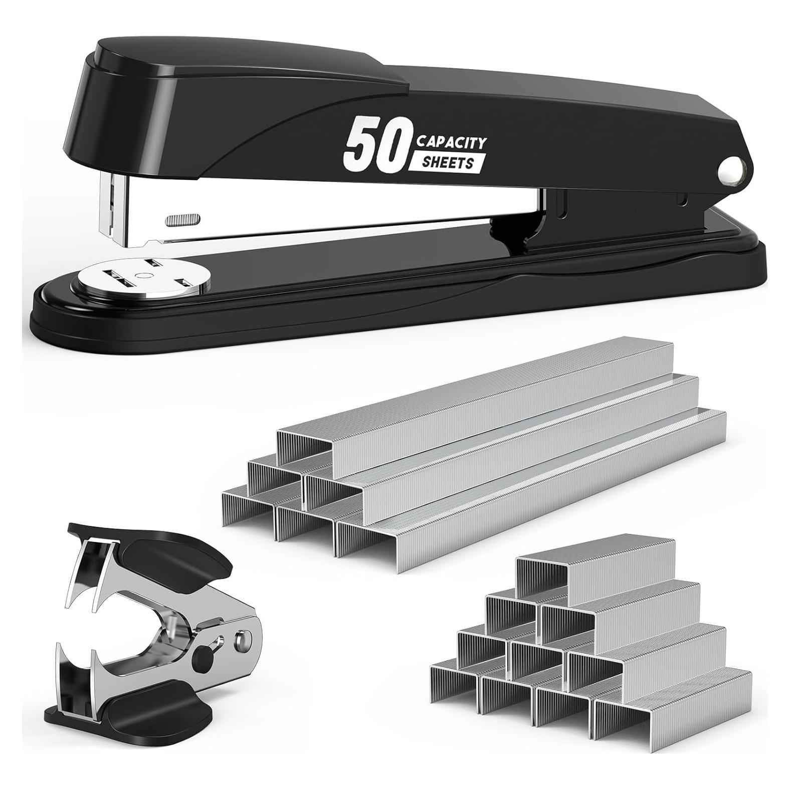 Grapadora Metálica Swihauk 50 Hojas 1750 Grapas Negra