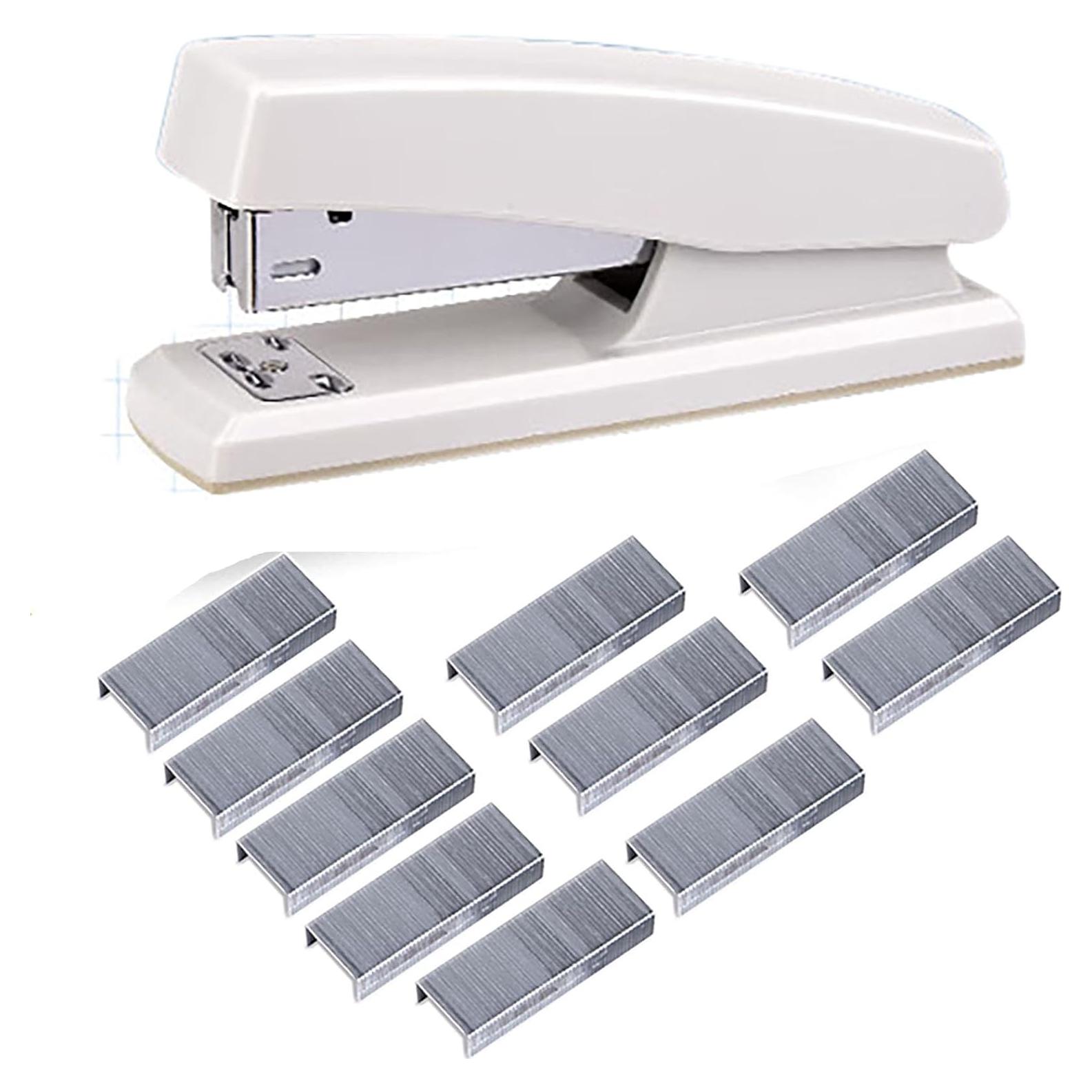 Grapadora de Escritorio Yansanido Blanca 20 Hojas 500 Grapas